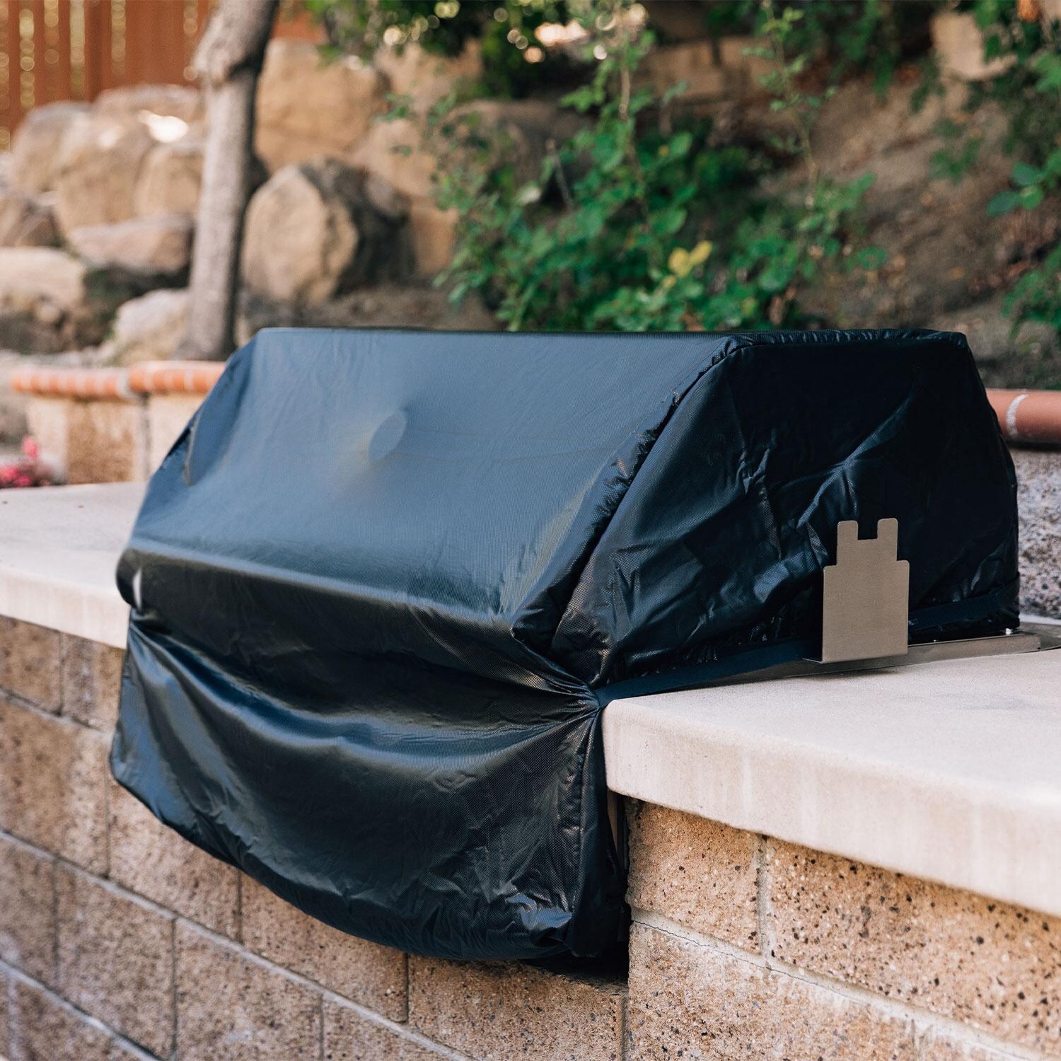 Summerset GRILLCOV-SBG30 30-in Deluxe Built-In Resort Grill Cover - In Use - Lifestyle thumbnail