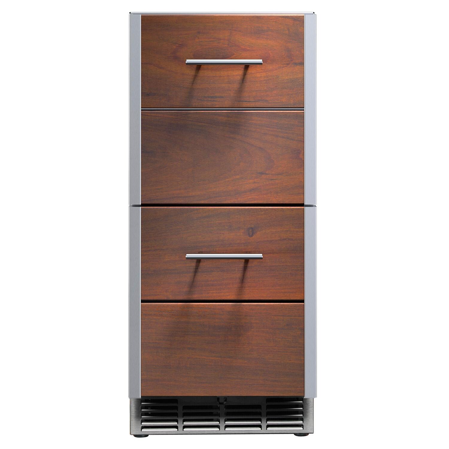 Kalamazoo Arcadia 15 Inch Outdoor Refrigerated Drawers - Ipe Finish - K-HP15RO-6KD-IPE-S4