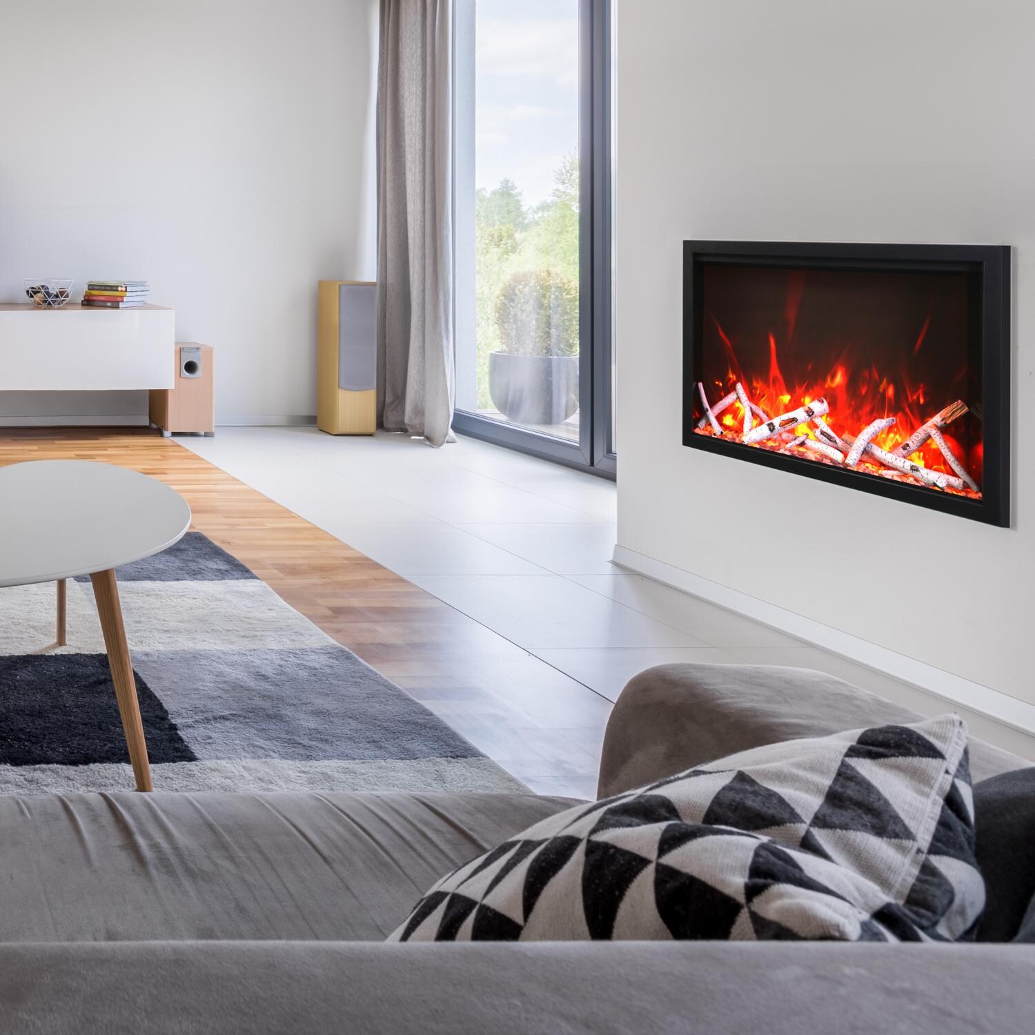 Amantii TRD-44 44-Inch Traditional Series Built-In Electric Fireplace - Lifestyle thumbnail