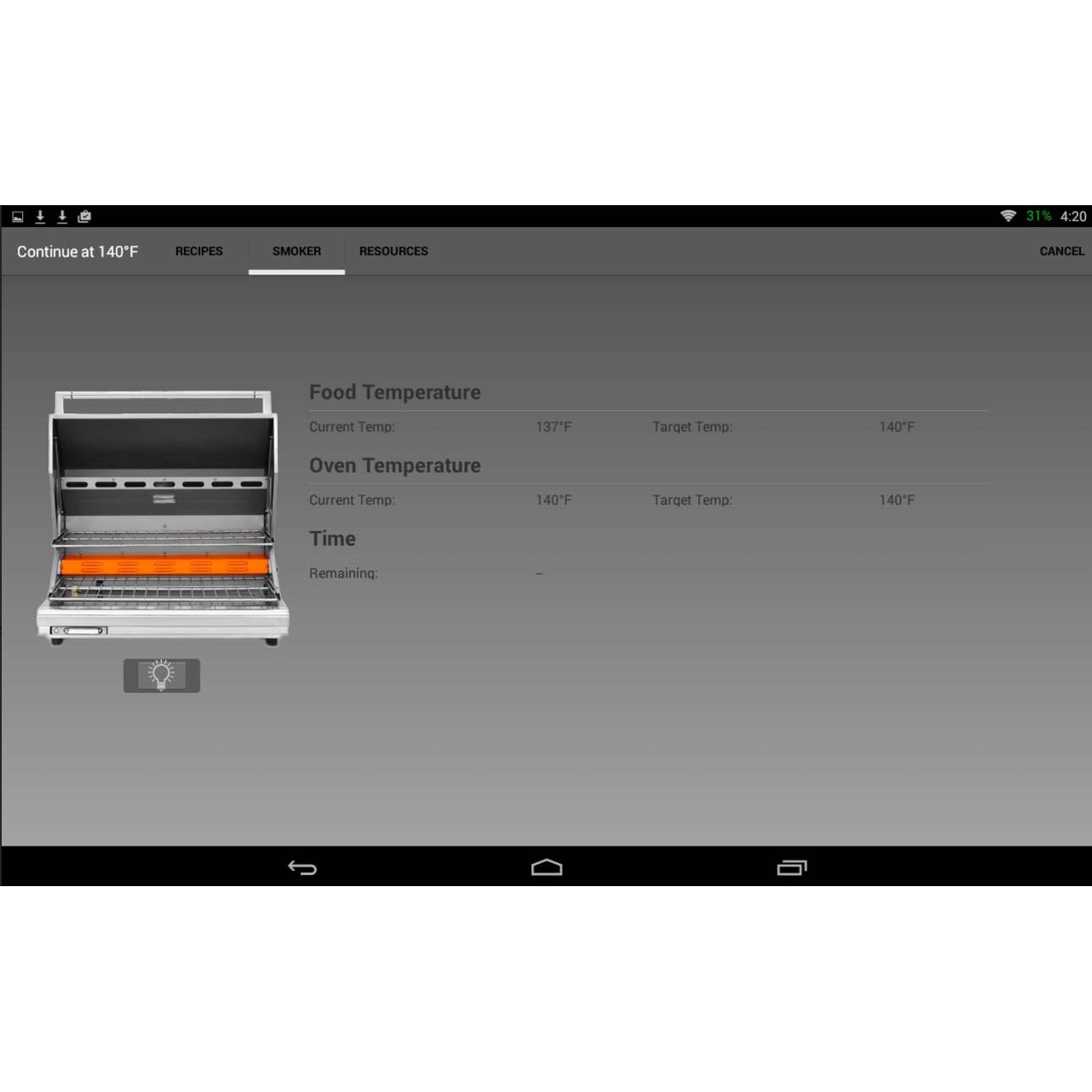 Lynx Sonoma 30-Inch Stainless Steel Built-In/Countertop Gas Smoker - Android Tablet App Temperature And Timer Landscape thumbnail