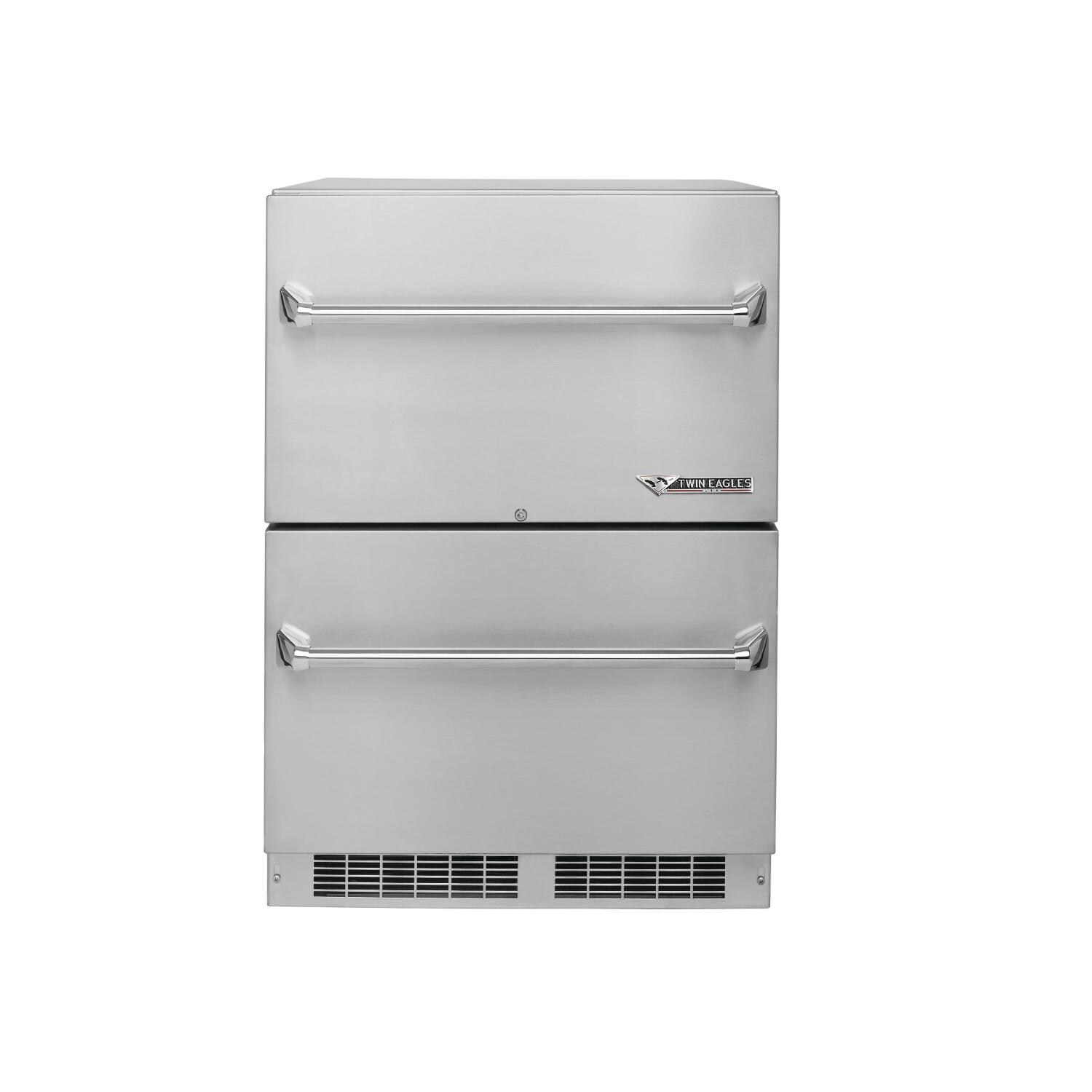 Twin Eagles 24-Inch Outdoor Rated Double Drawer Refrigerator - TERD242-F