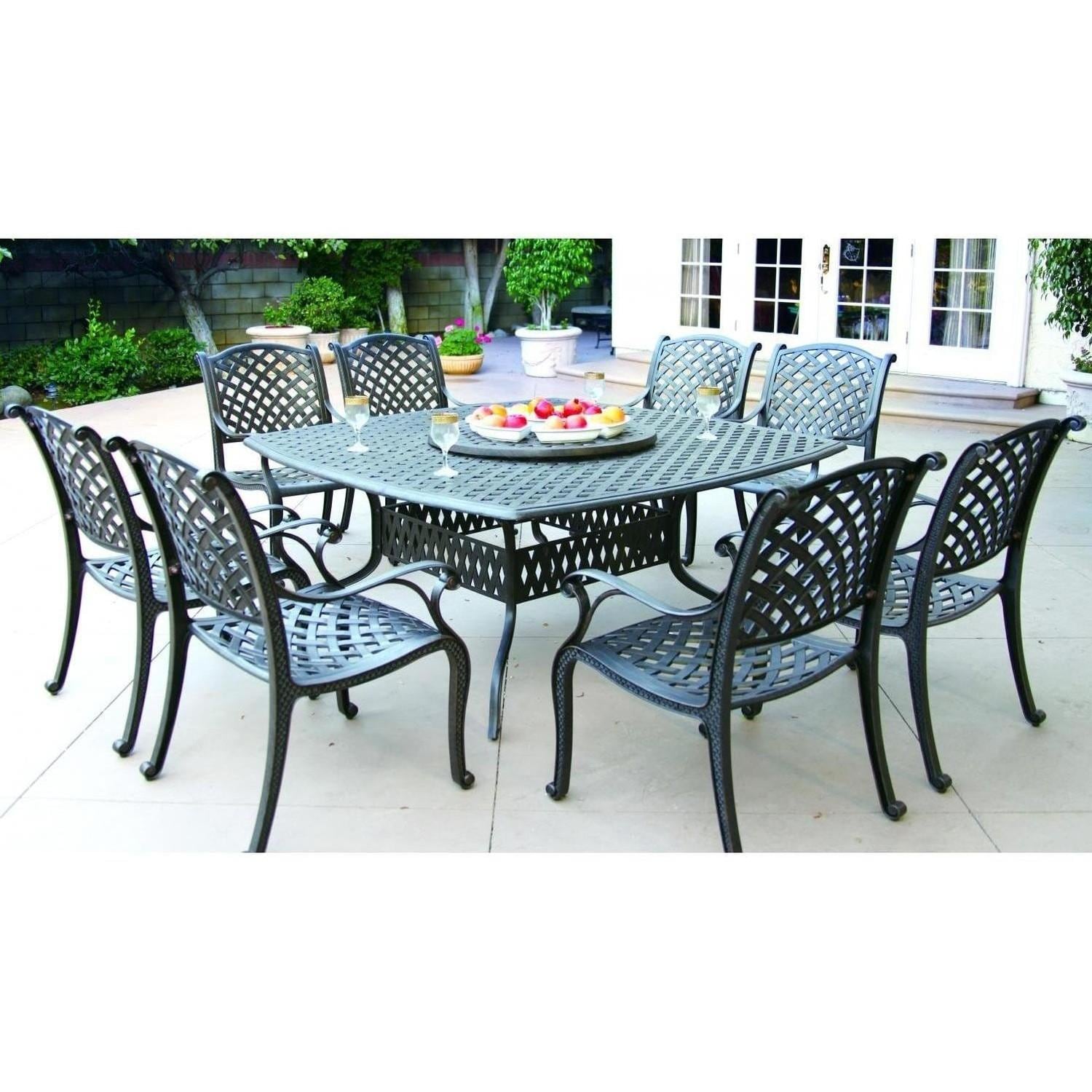 Darlee Nassau 8-Person Patio Dining Set - Antique Bronze - Set - Lifestyle thumbnail