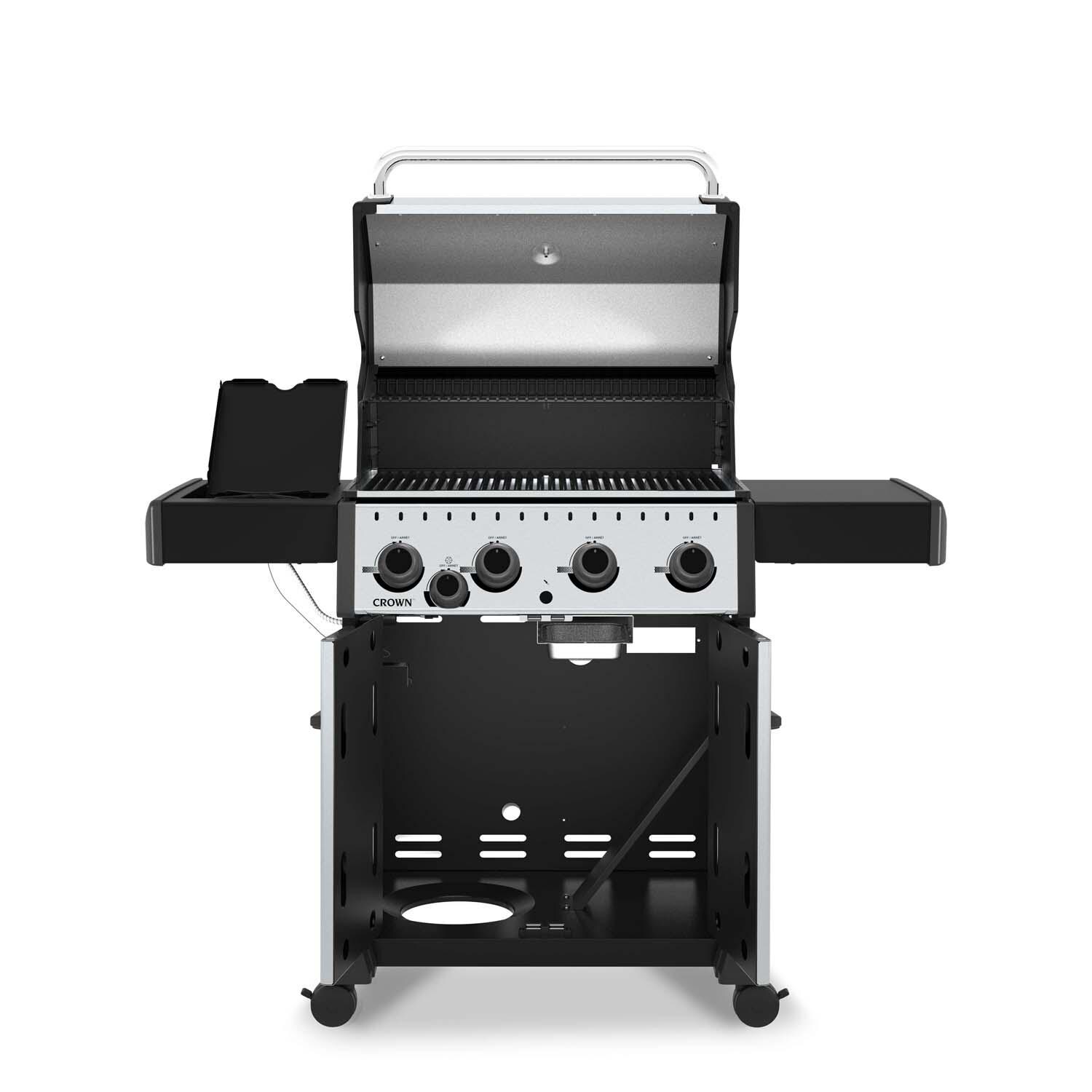 Broil King 865364 24-in Crown Propane Grill - Lid Open - White Background thumbnail