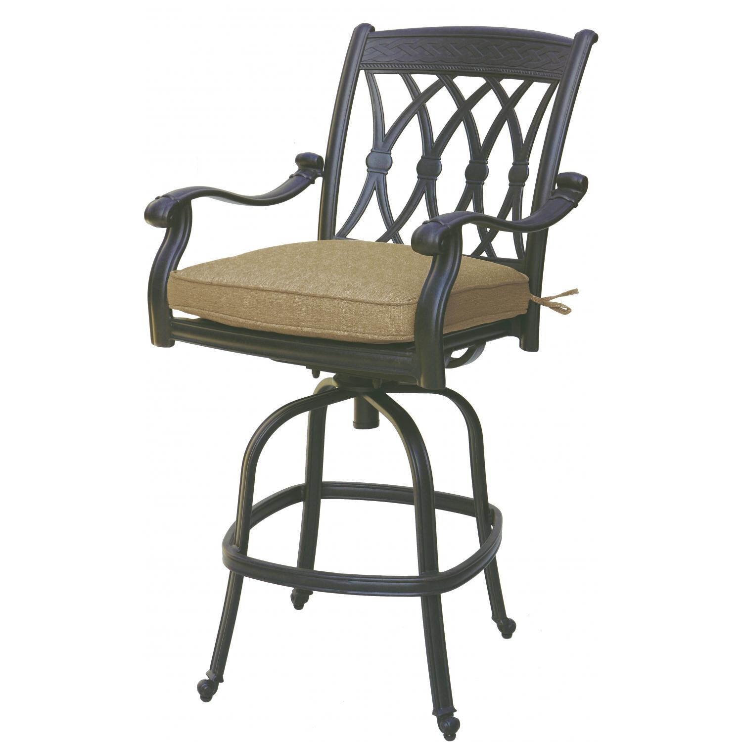 Darlee San Marcos Cast Aluminum Counter Height Patio Bar Stool