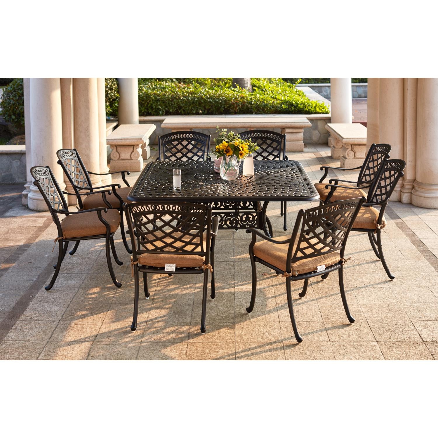 Darlee Sedona 9 Piece Cast Aluminum Patio Dining Set - Antique Bronze thumbnail