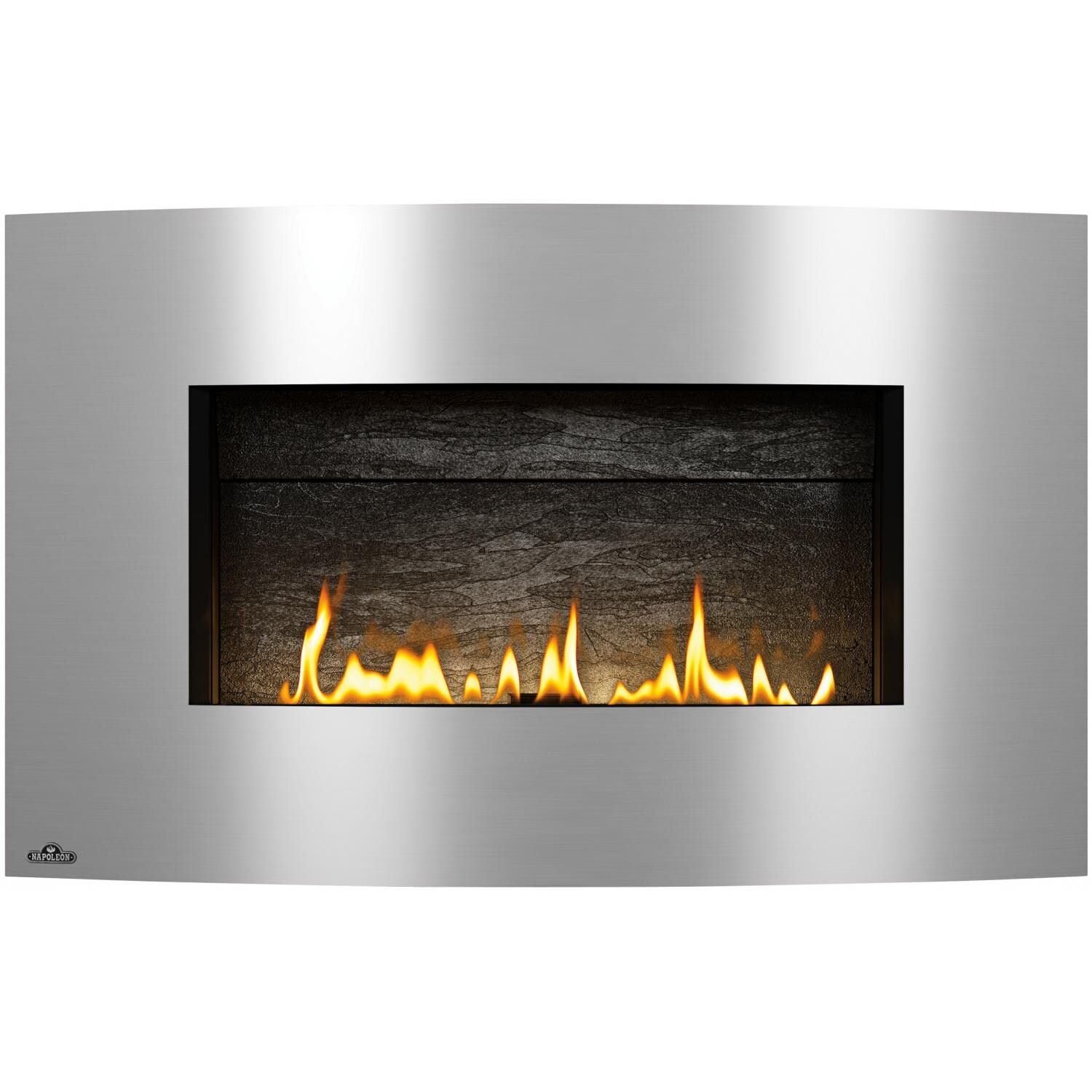 Napoleon Plazmafire 31 Inch Wall Mount Vent Free Natural Gas Fireplace W Electronic Ignition And Rectangular Diamond Dust Surround Whvf31n Bbqguys