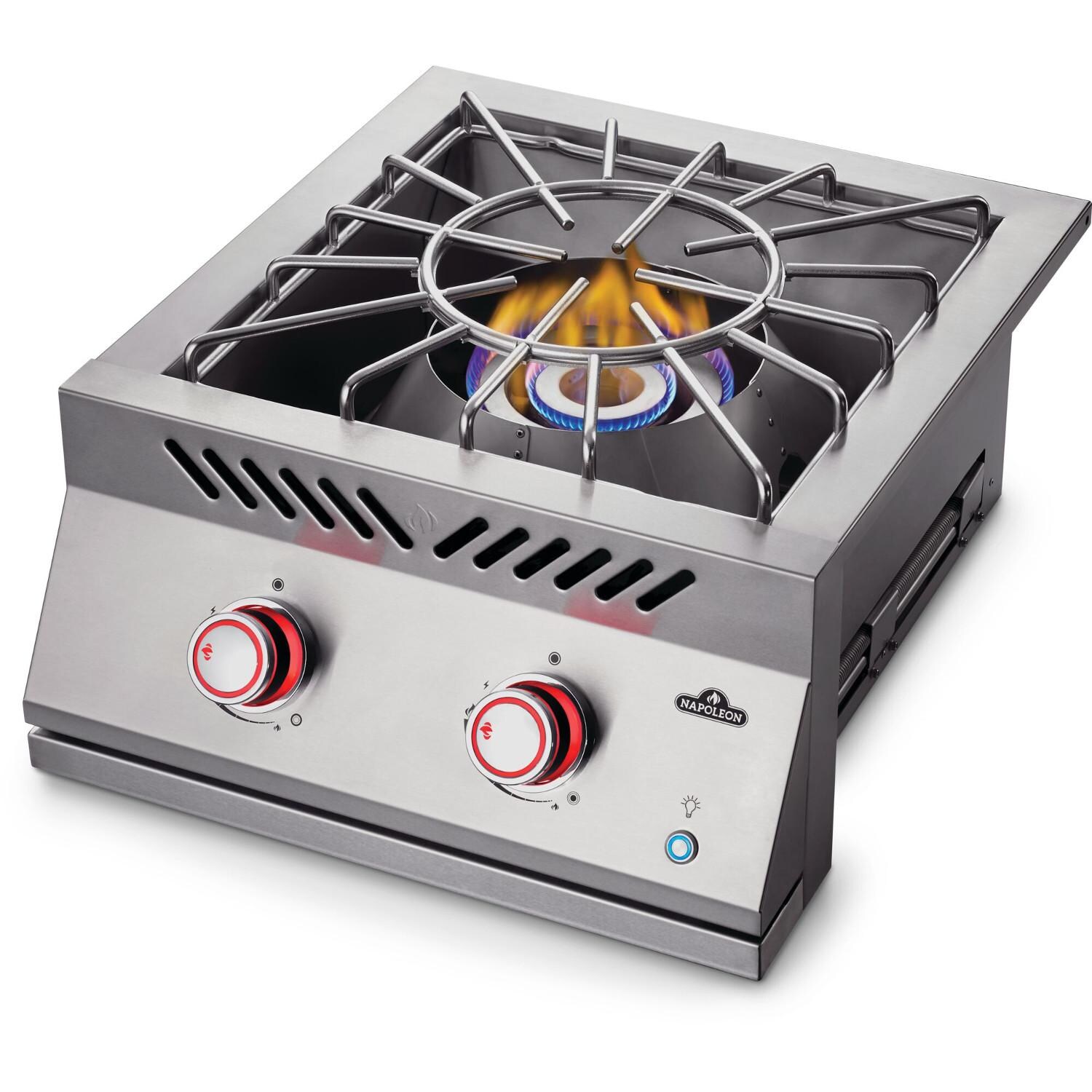 Napoleon BIB18PBPSS Built-In 700 Series Propane Power Burner - Both Burner Rings On thumbnail