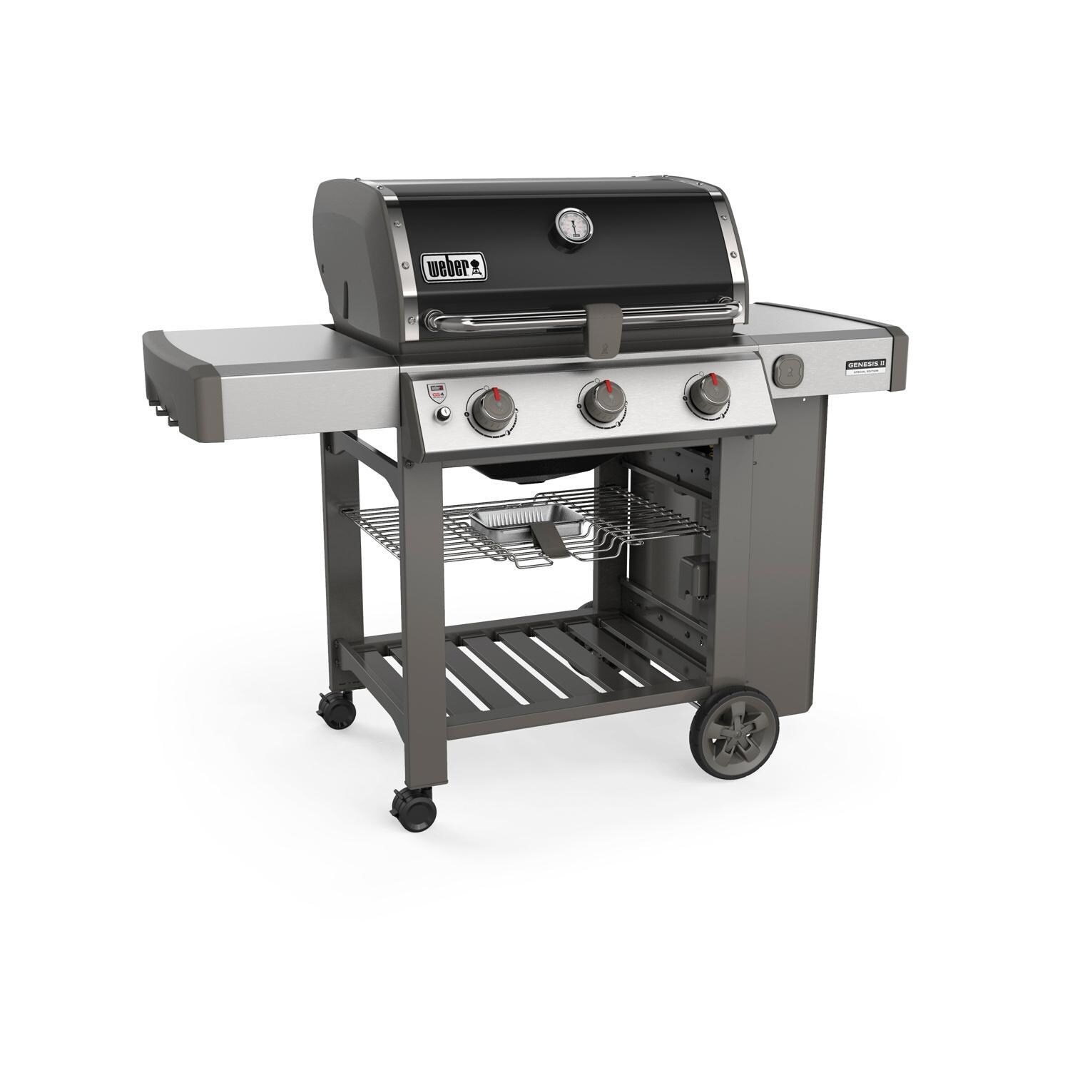 Weber Genesis II 61011201 SE-310 Special Edition Propane Gas Grill - Black (2019) - Left-Side Angled View thumbnail