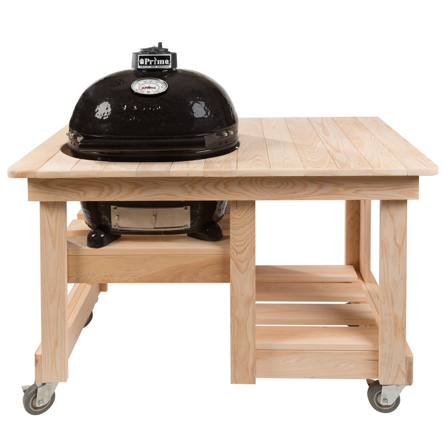 Primo Oval Junior 200 Ceramic Kamado Grill On Countertop ...