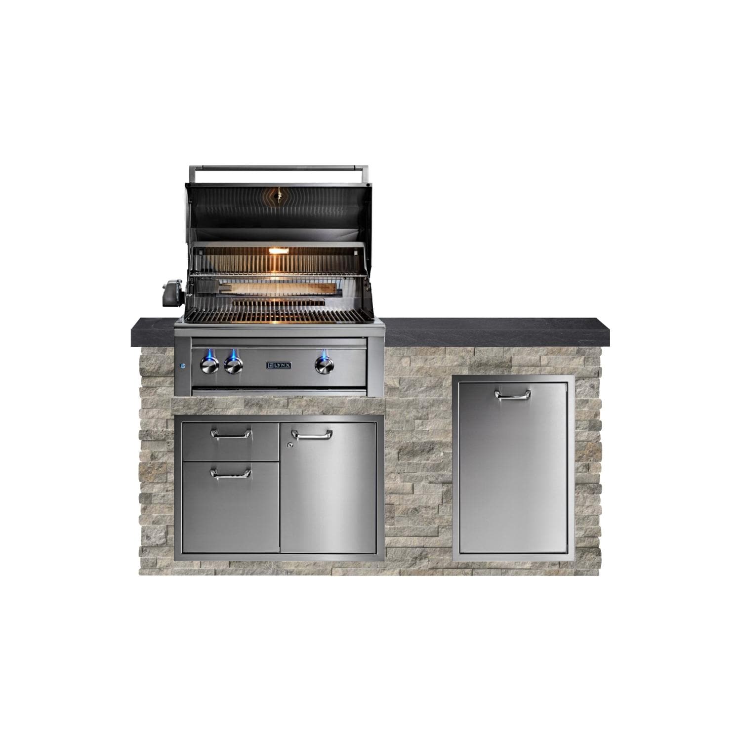 BBQGuys Signature 6ft Luxury Outdoor Kitchen w/ Lynx Professional 30 ...