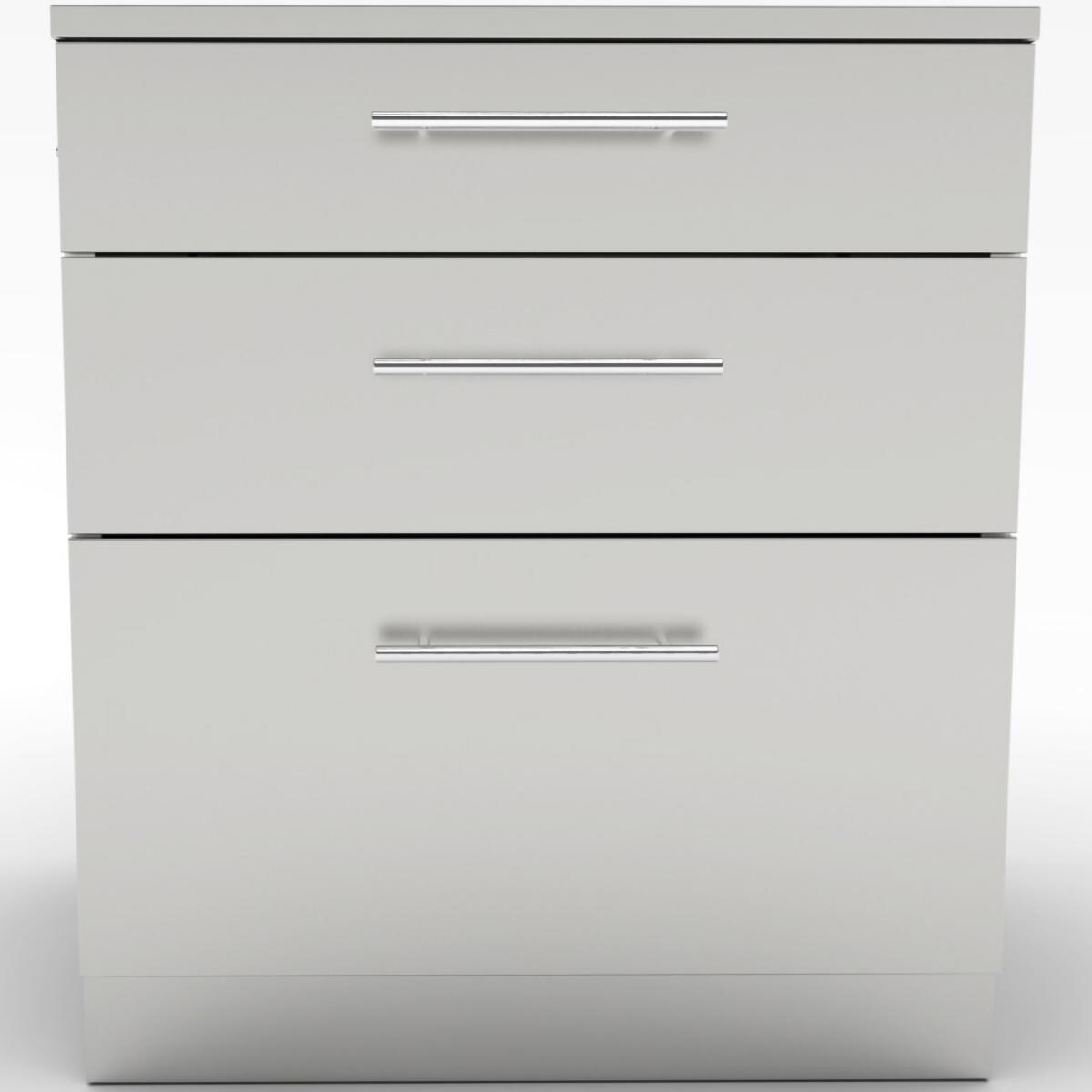 Sunstone SBC30STD 30-in Outdoor Kitchen Triple Drawer Island Cabinet - Cabinet Front - White Background thumbnail