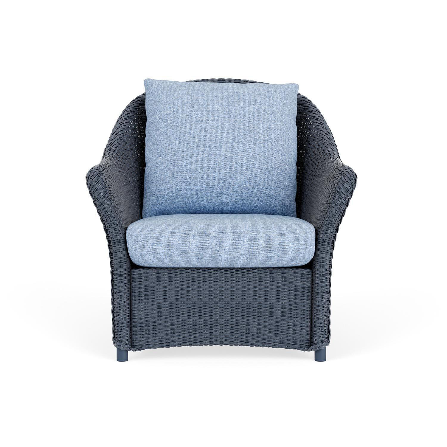 Lloyd Flanders Weekend Retreat Lounge Chair in Denim Blue Finish W/ Demo Skyway Fabric thumbnail