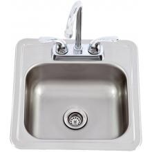 Lion 15 X 15 Outdoor Rated Stainless Steel Sink With Hot/Cold Faucet image