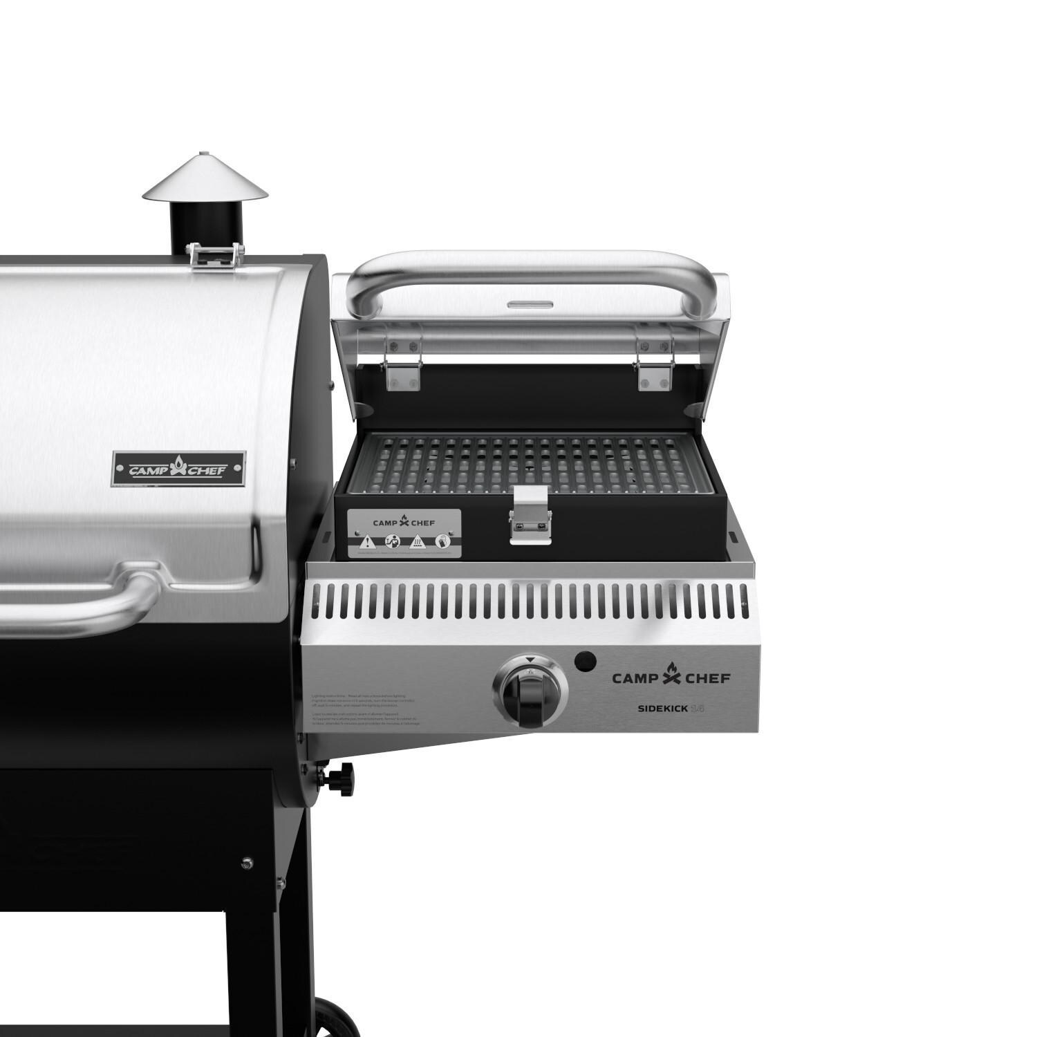 Camp Chef PG24CL Woodwind WiFi 24-Inch Pellet Grill With Propane Sidekick Sear Box - Sidekick Burner thumbnail