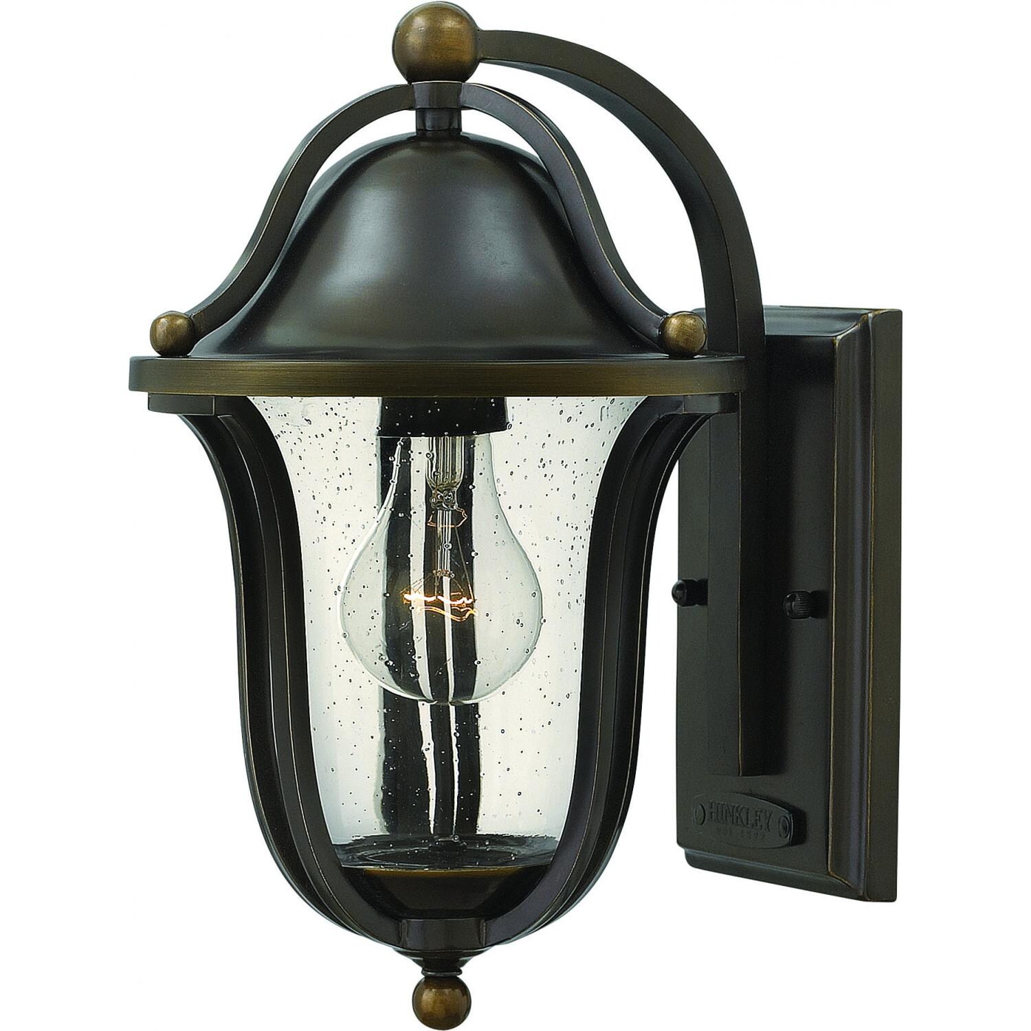 Hinkley Lighting Bolla One Light 12-Inch Outdoor Wall Light W/ Clear Glass - Olde Bronze - 2640OB