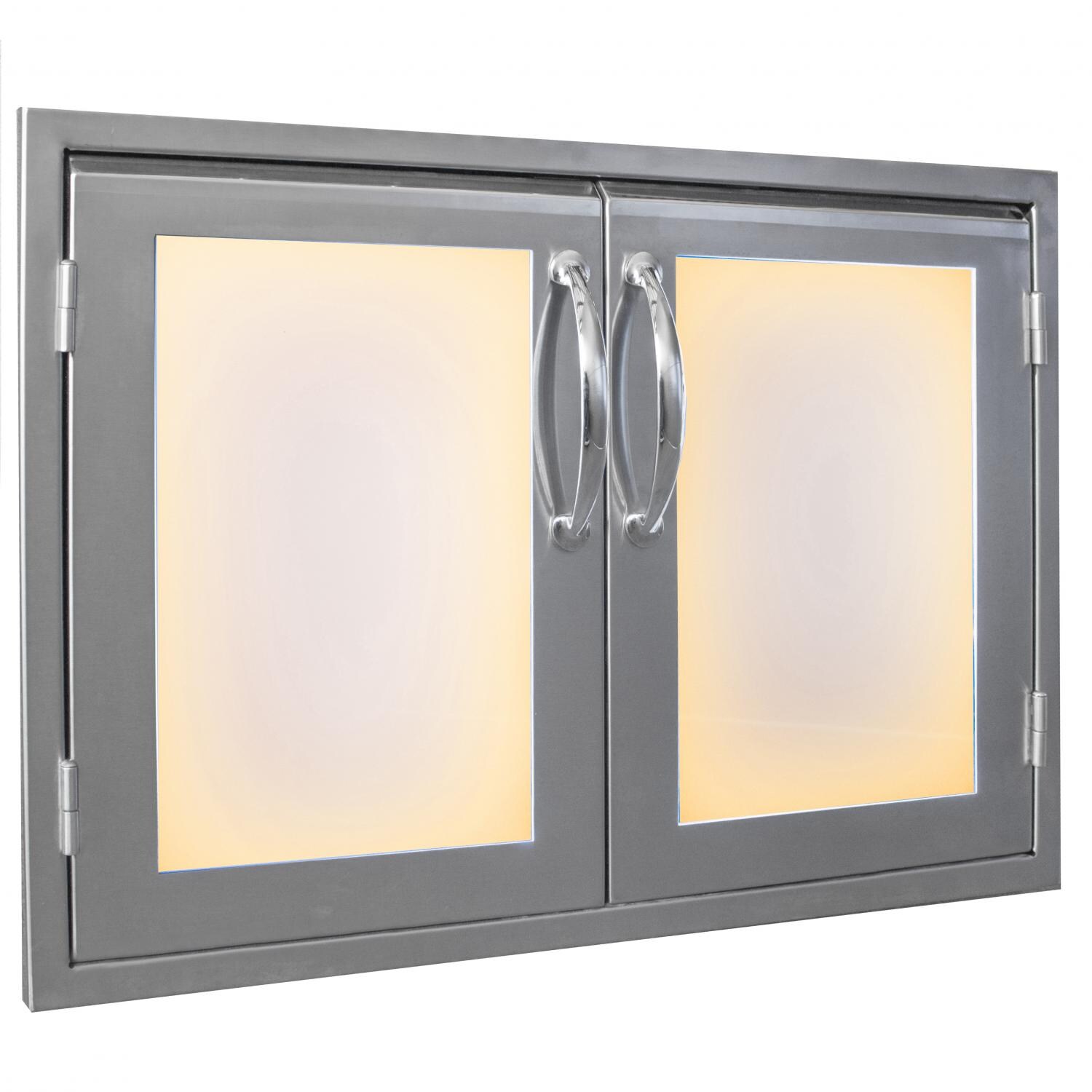Luxor Illuminated LED 30-Inch Double Access Door - Yellow Lights thumbnail