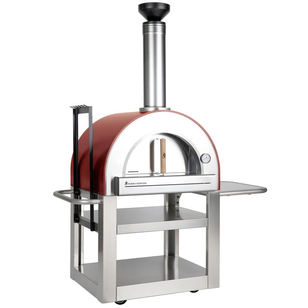 Forno Venetzia Pronto 500 33-Inch Freestanding Wood-Fired Pizza Oven - Red thumbnail