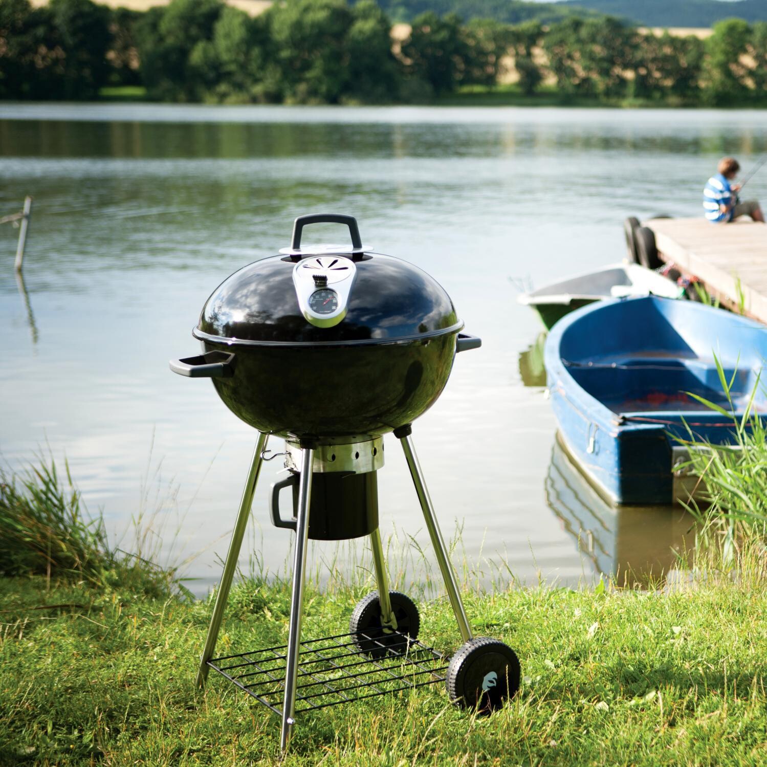 Napoleon Rodeo NK22CK-L 22.5-Inch Charcoal Kettle Grill - Lifestyle View thumbnail