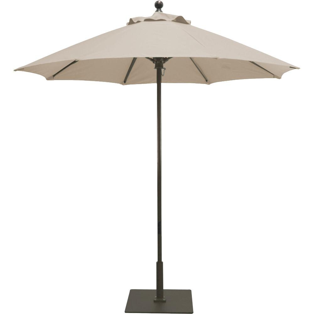 Galtech 7.5 Ft. Octagonal Aluminum Patio Market Umbrella W/ Push Lift - Antique Bronze Frame W/ Sunbrella Canvas Antique Beige Canopy