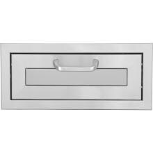 BBQGuys.com Kingston Panel Series 17-Inch Stainless Steel Single Access Drawer