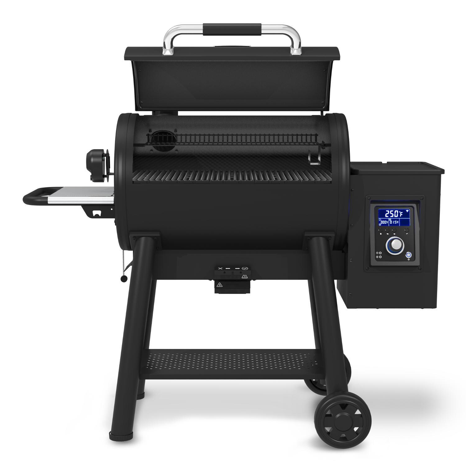 Broil King 496051 Regal 500 Wi-Fi & Bluetooth Controlled 32-in Pellet Grill - Lid Open - White Background thumbnail