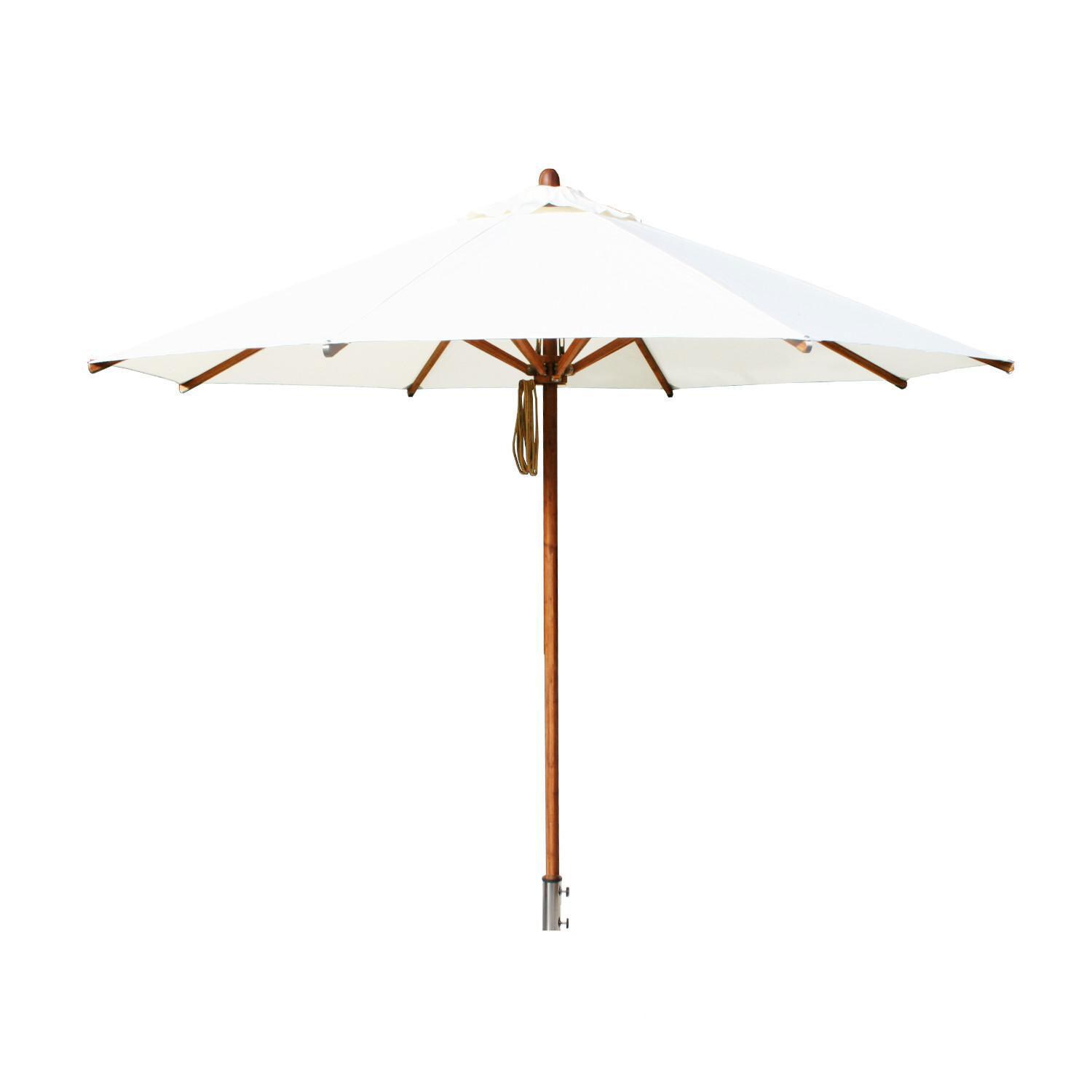 Bambrella Levante 10 Ft. Round Market Umbrella With 1 1/2-Inch Pole & White Canopy (Umbrella Base Not Included) thumbnail