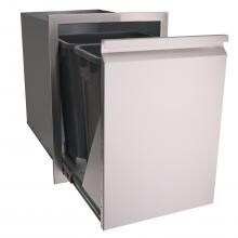 RCS Valiant Series 20-Inch Roll-Out Stainless Steel Double Trash / Recycling Bin - VTD2 image