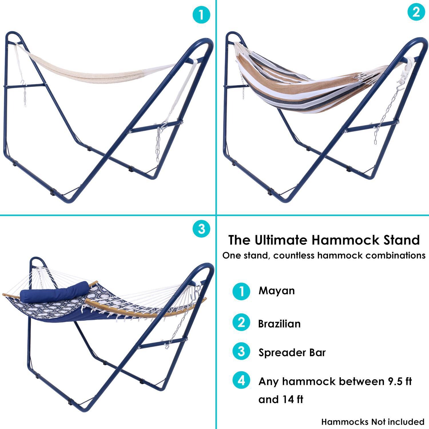 Ultimate Patio Steel Universal Multi-Use Hammock Stand - Blue - Options