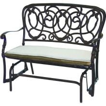 Darlee Florence Cast Aluminum Patio Bench Glider - Antique Bronze