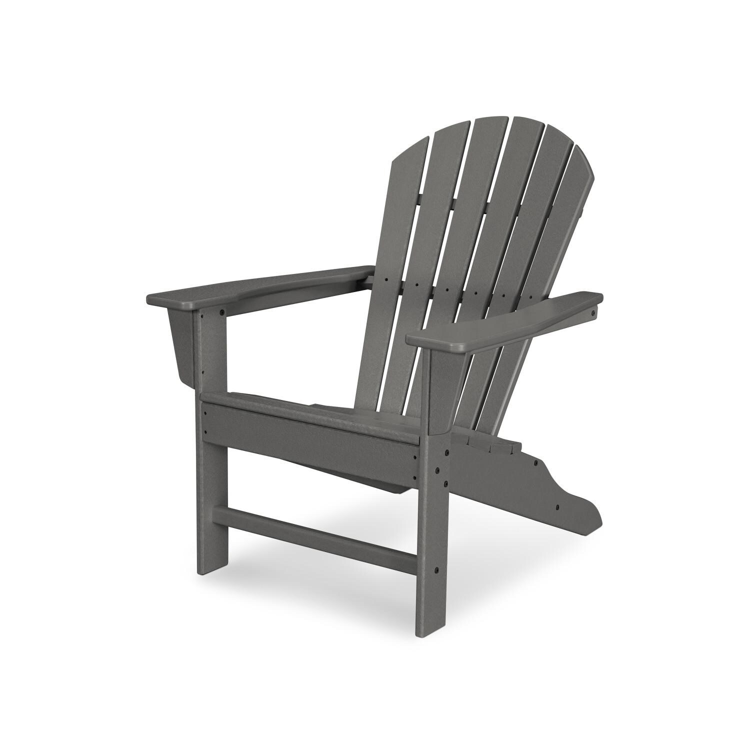 POLYWOOD SBA15GY South Beach Adirondack Chair - Angled View thumbnail
