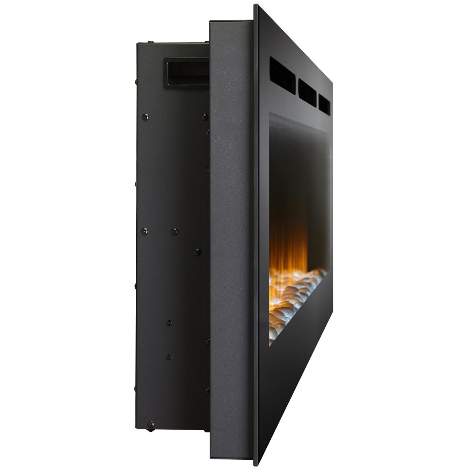 SimpliFire Allusion 48-Inch Wall Mount Electric Fireplace - Side Profile thumbnail