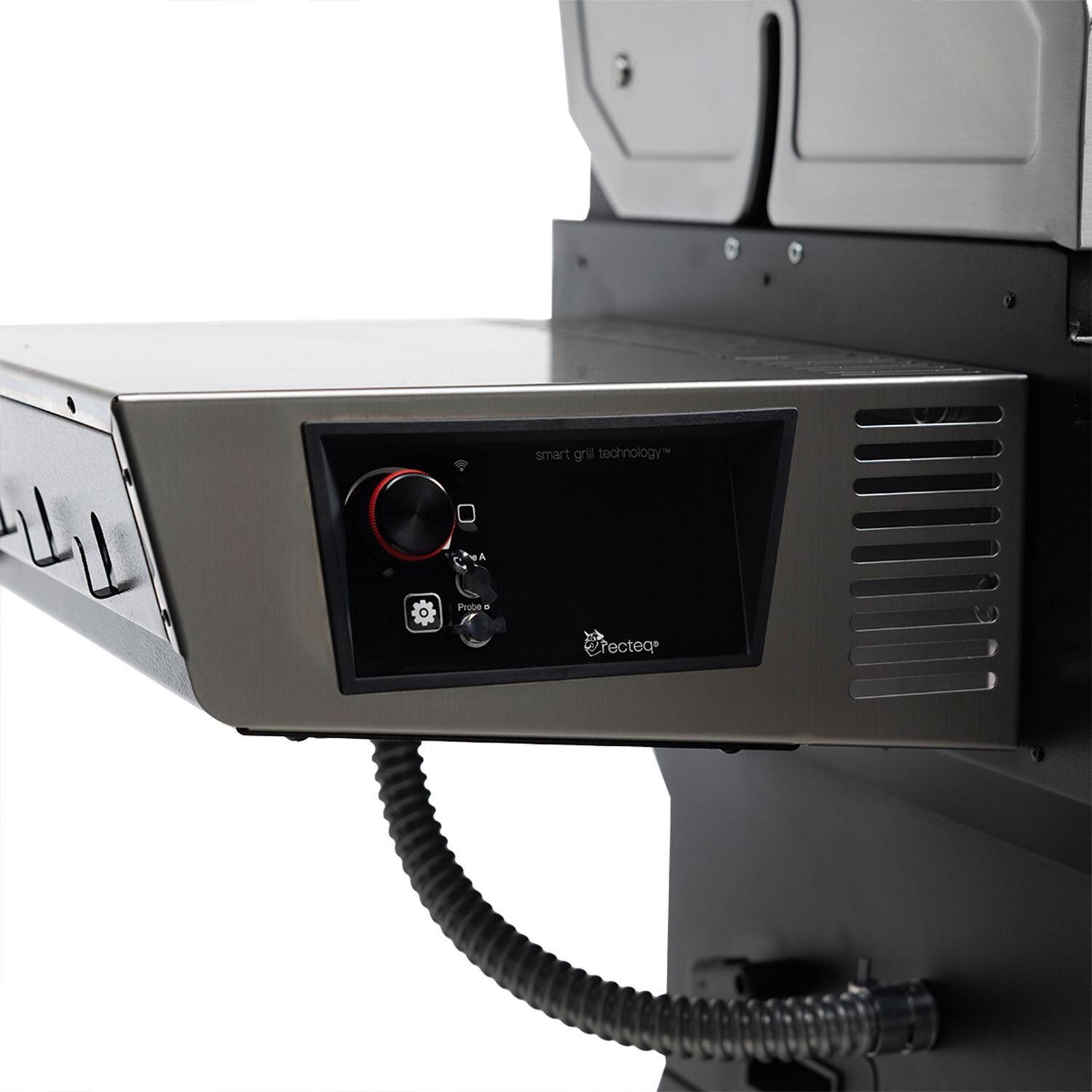 recteq RT-825XF X-Fire Pro 825 4-Burner Wood Pellet Grill - Controller & Side Shelf - Detail thumbnail