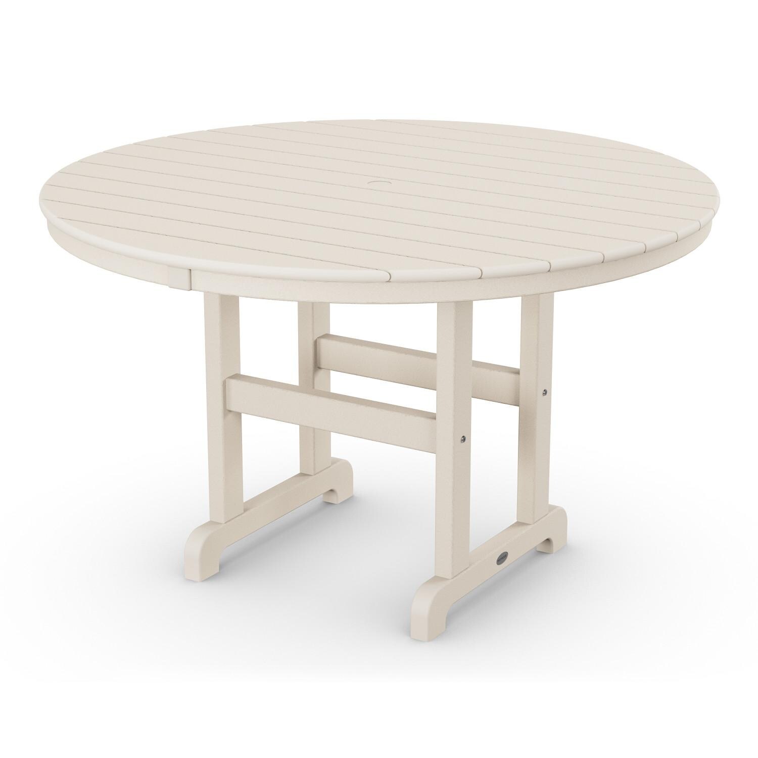 POLYWOOD PWS651-1-SA Vineyard 5-Piece Round Arm Chair Dining Set - Table