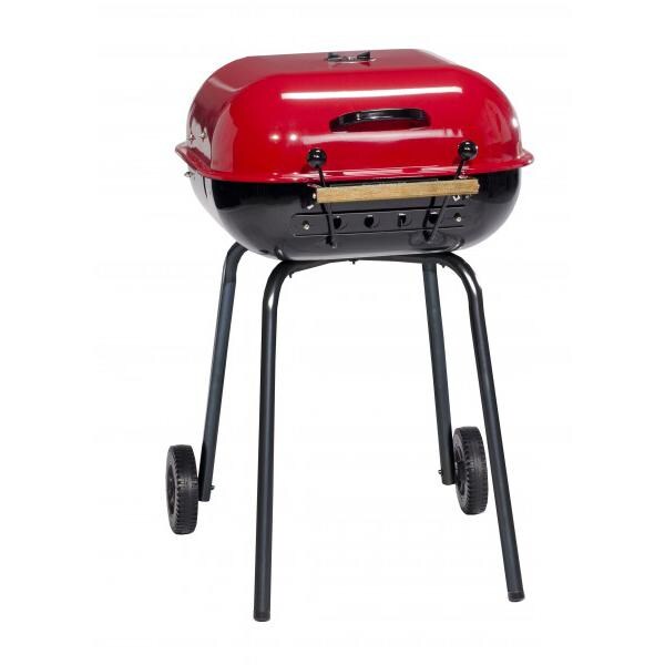 Americana by Meco Charcoal BBQ Grill With Wheels - Red ...
