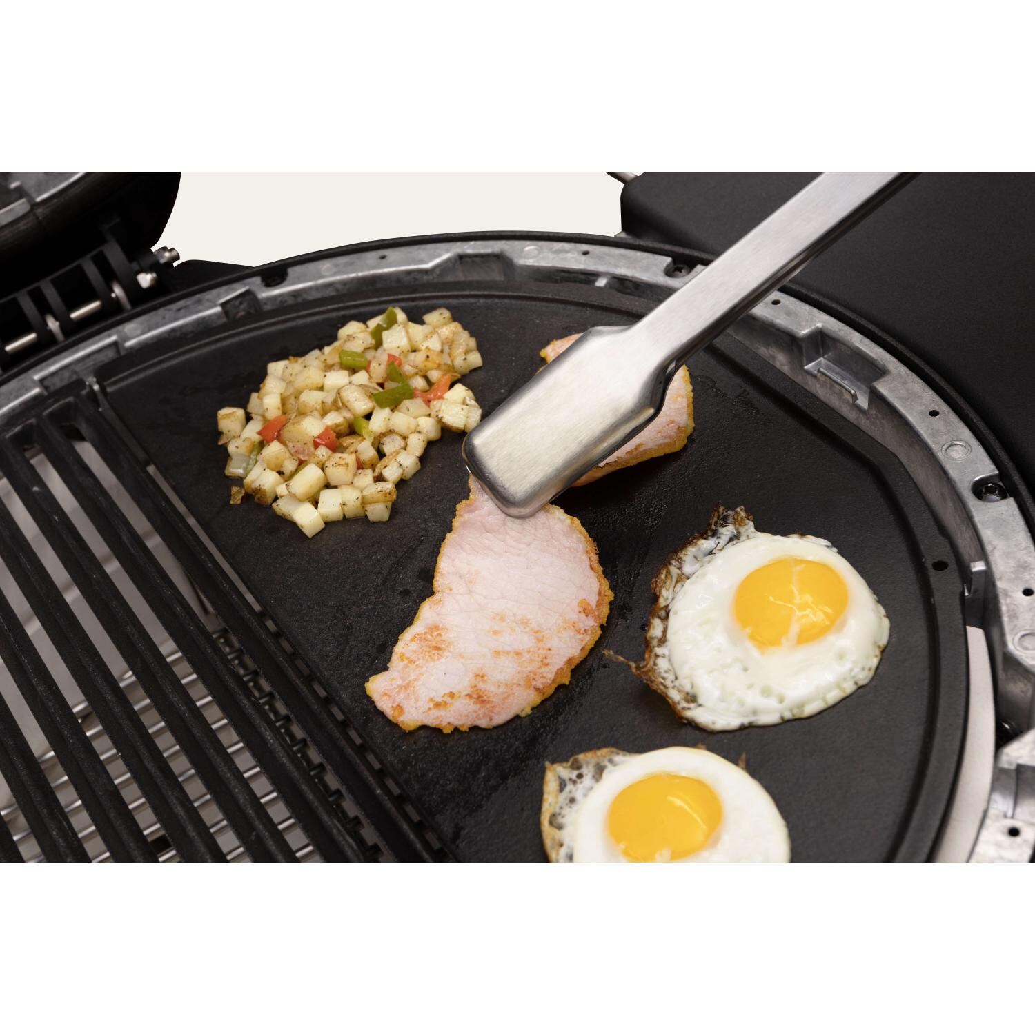 Broil King 180 Degree Griddle for Keg - 11180 - Cooking Breakfast - White Background thumbnail