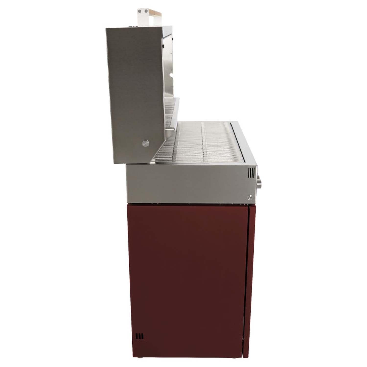 Flammkraft 1030976 Model D Natural Gas Grill - Ruby - Side - White Background thumbnail