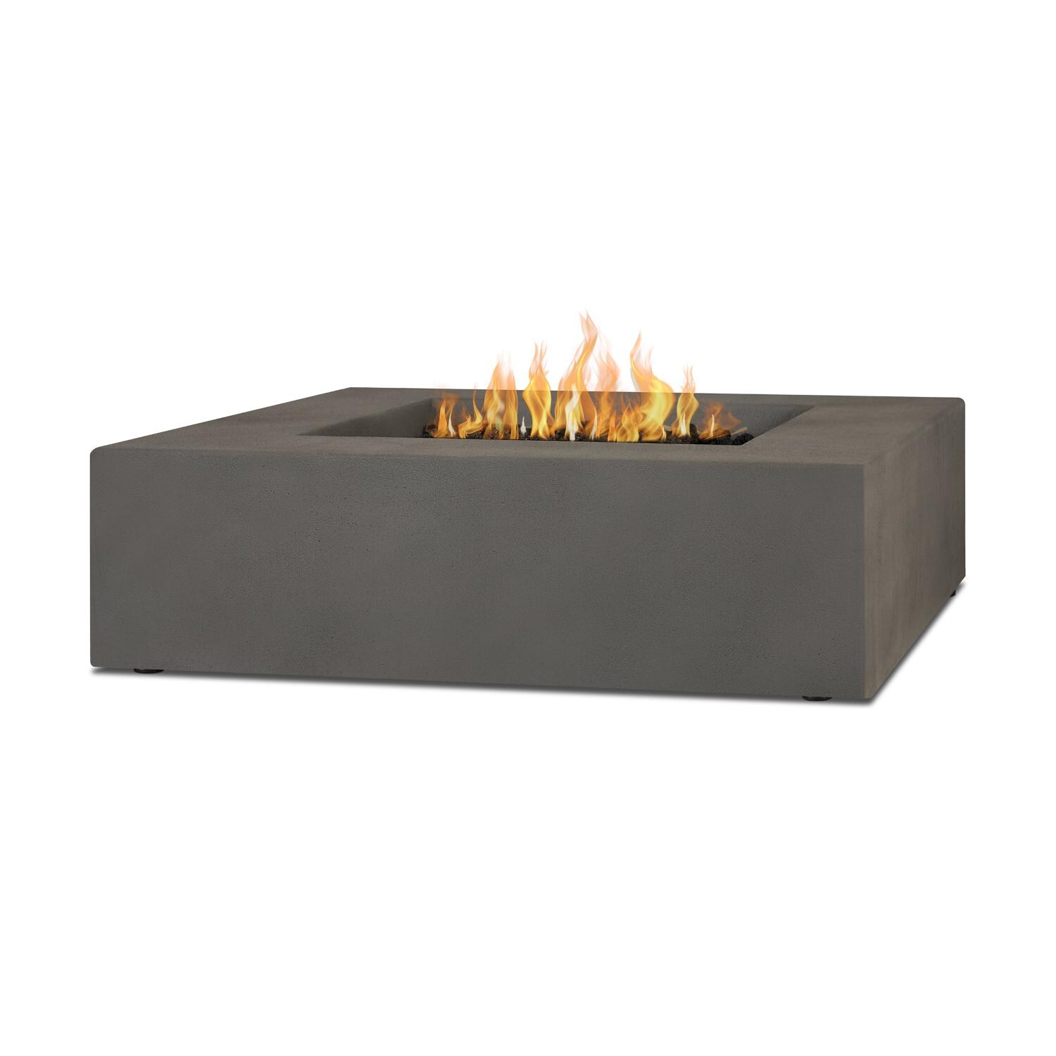 BBQGuys Signature 140NG-CBN Estes 40-Inch Square Natural Gas Fire Table - In Use thumbnail