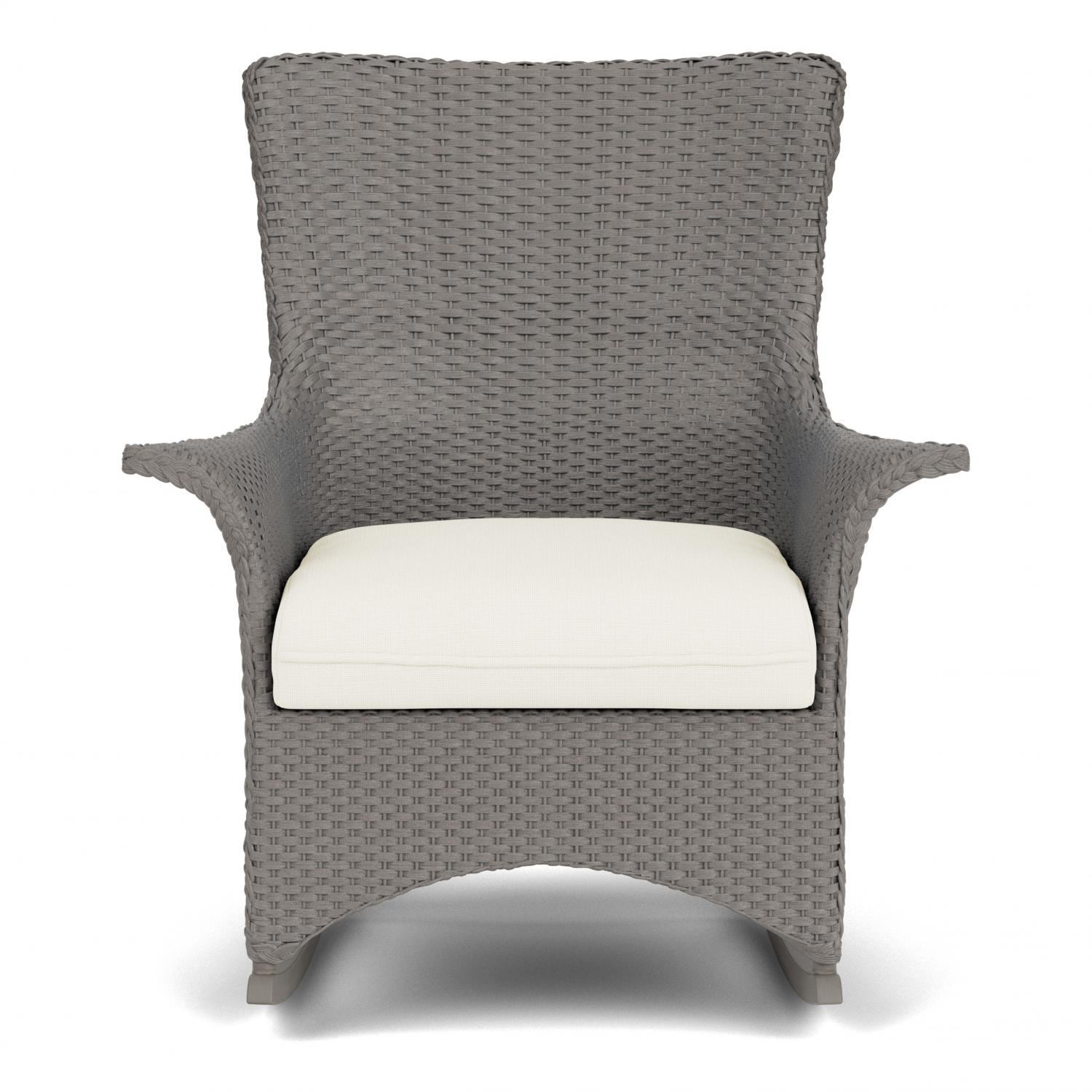 Mandalay Lloyd Loom Rocking Chair in Pewter/Sailcloth Salt by Lloyd Flanders
