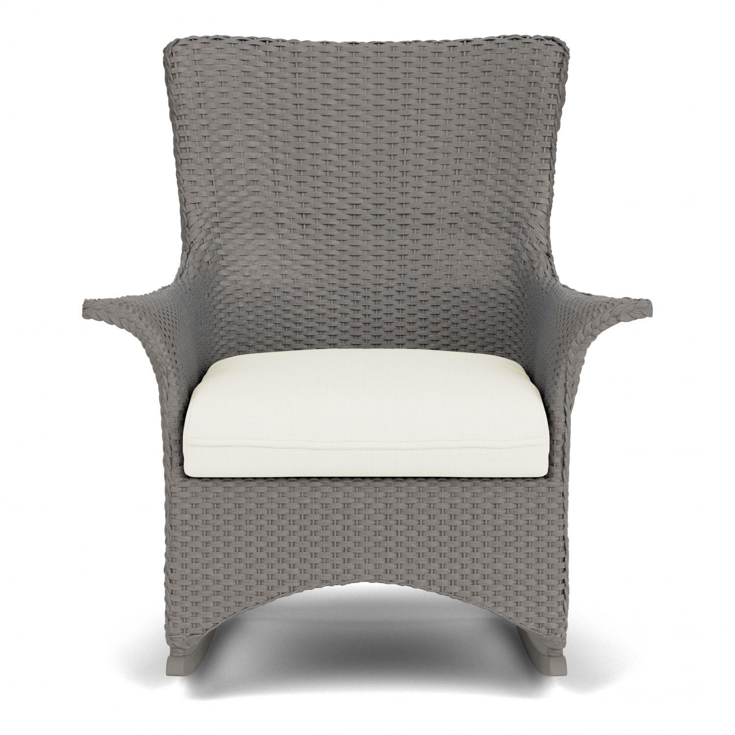 Lloyd Flanders Mandalay Porch Rocker in Pewter Finish with Sailcloth Salt fabric thumbnail