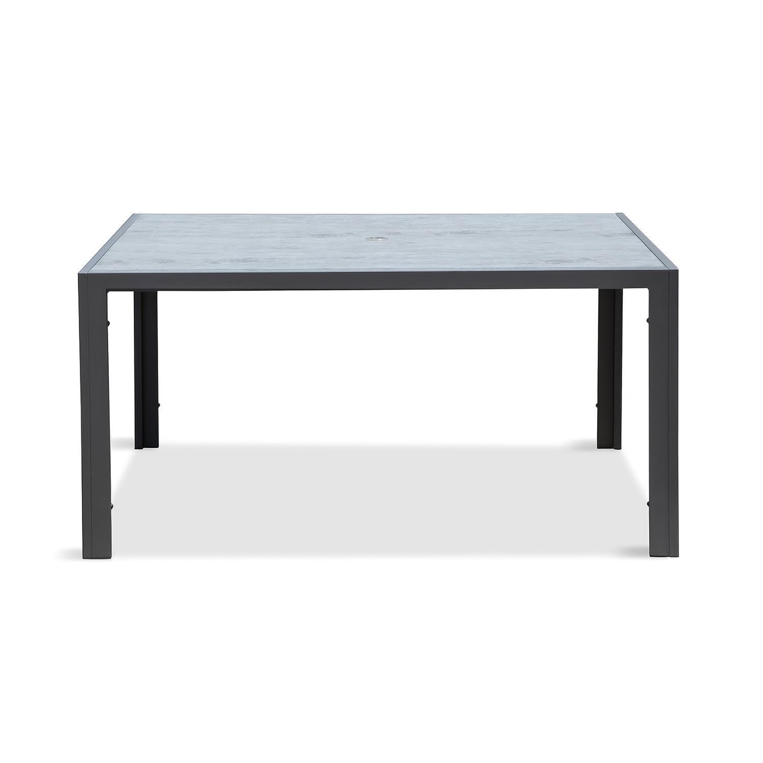 Starlook Bay 9 Pc Aluminum Square Dining Set in Slate by Lakeview - Dining Table - White Background thumbnail