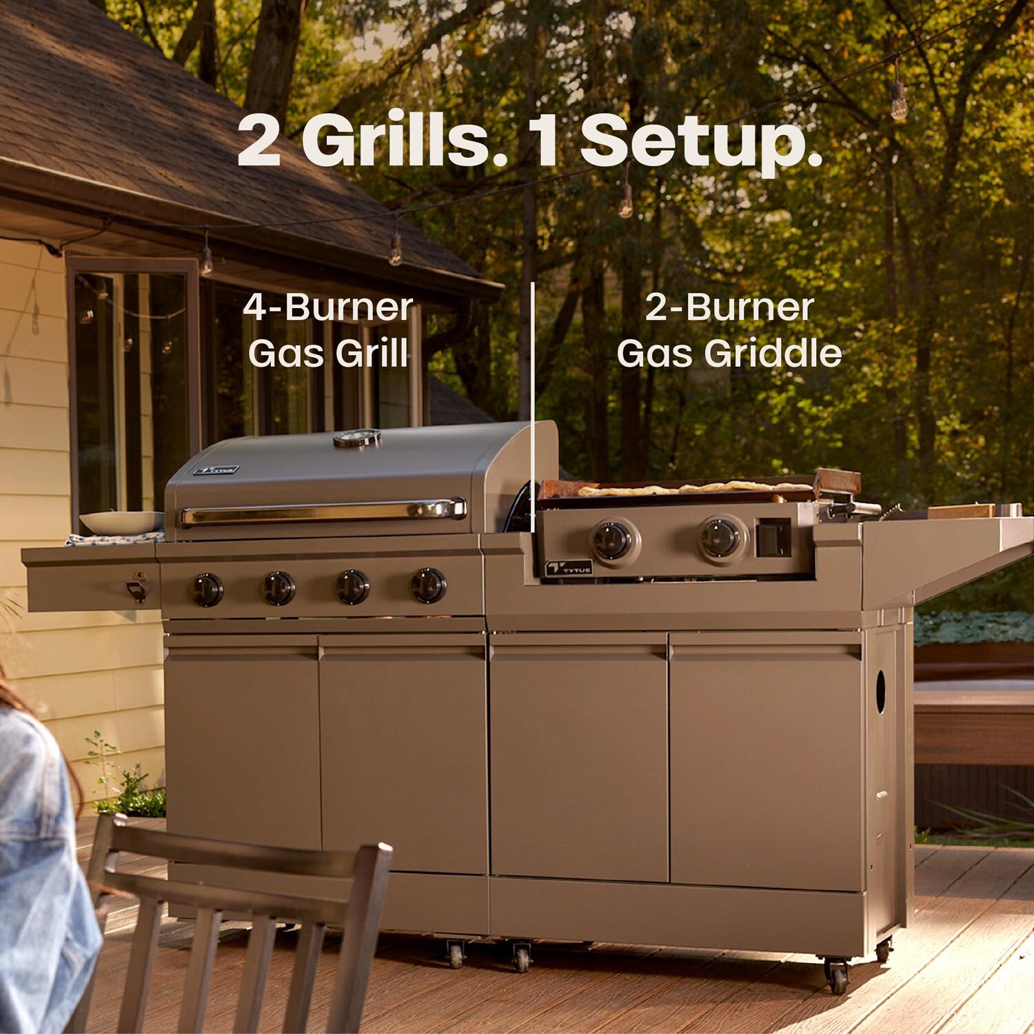 TYTUS TDT-BUN-013 Modular Duo w/ 4-Burner Gas Grill & 2-Burner Gas Griddle - Included - Detail thumbnail