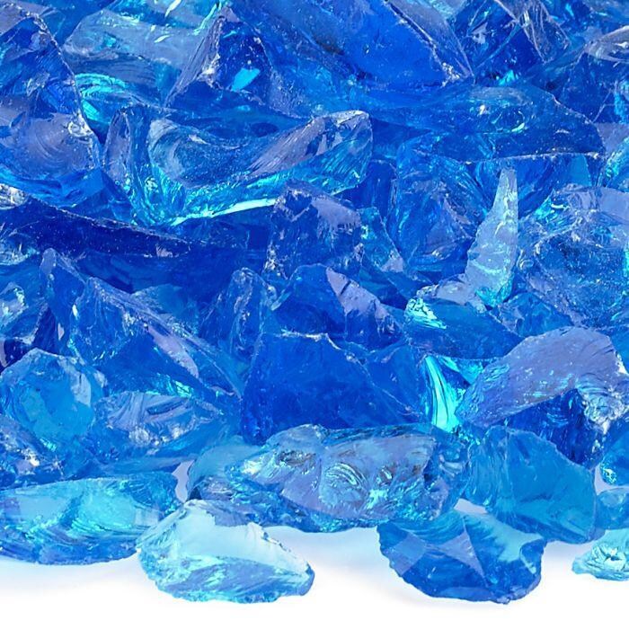 BBQGuys Signature CG-TURQUOISE-M-10-J 1/2-in to 1-in Turquoise Fire Pit Glass - Detail thumbnail
