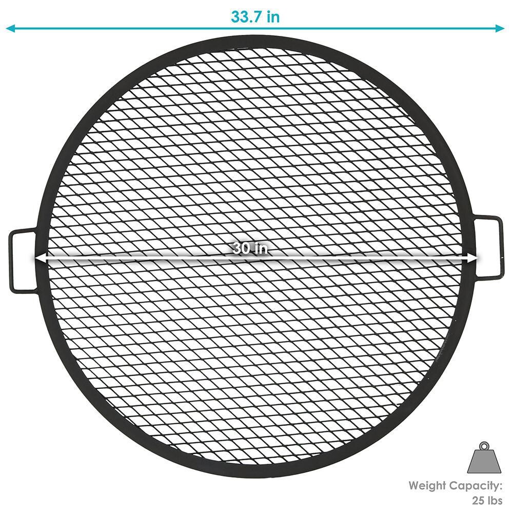 Ultimate Patio 30-Inch X-Marks Fire Pit Grill Grate - Dimensions thumbnail