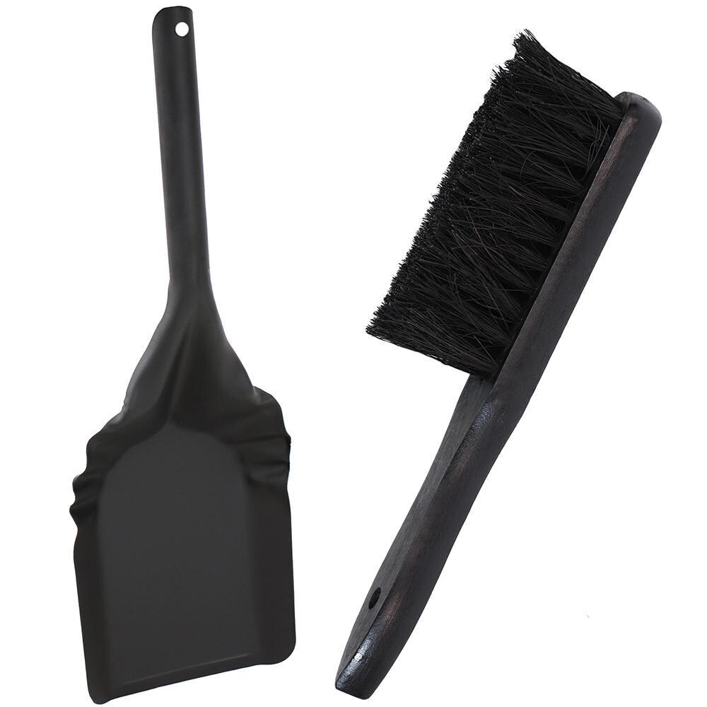 Ultimate Patio Steel Fireplace Ash Bucket w/ Lid, Shovel & Brush - Brush and Shovel thumbnail