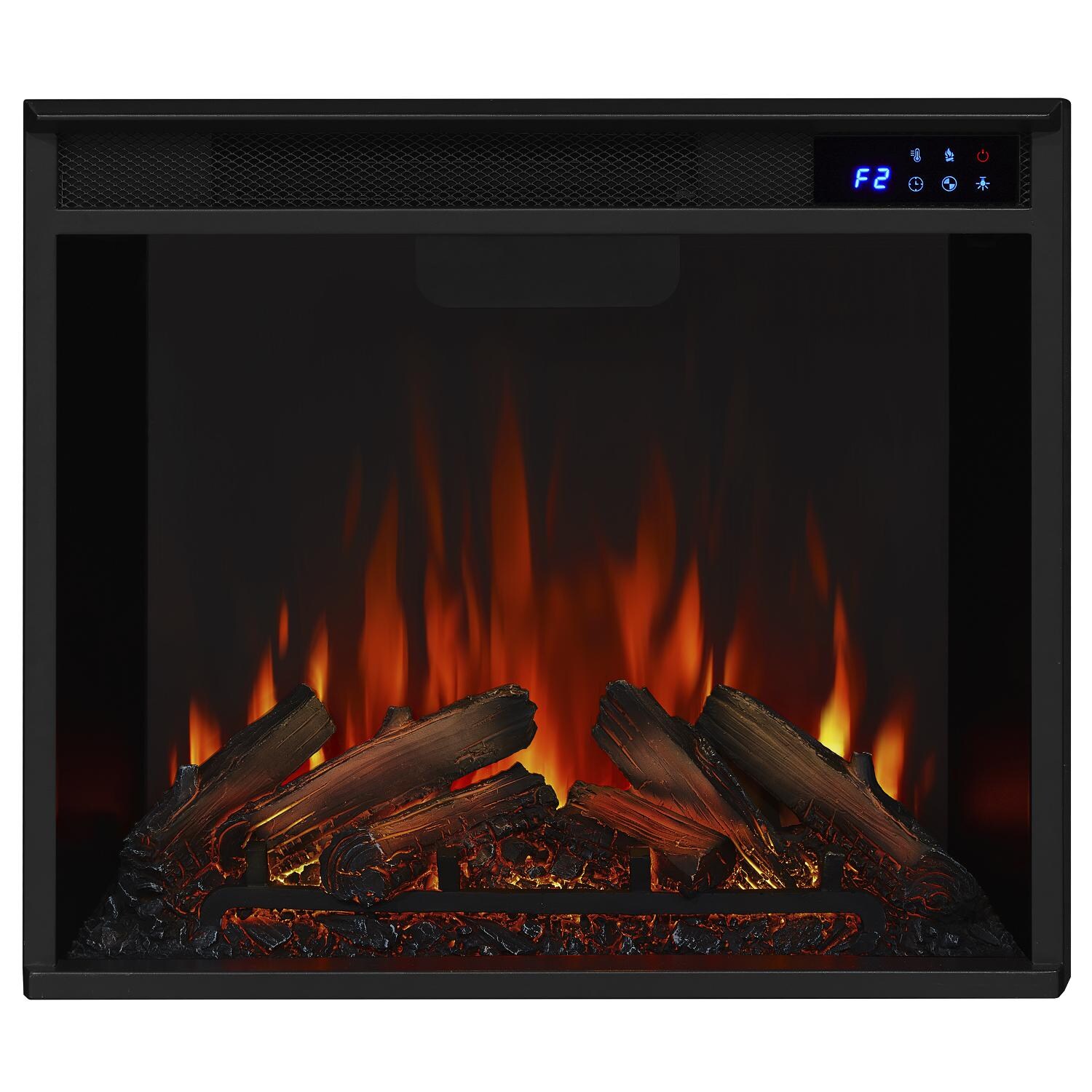 Real Flame - 7930E-W - Valmont 75-Inch Electric Fireplace Entertainment Center - White - Red Flame thumbnail