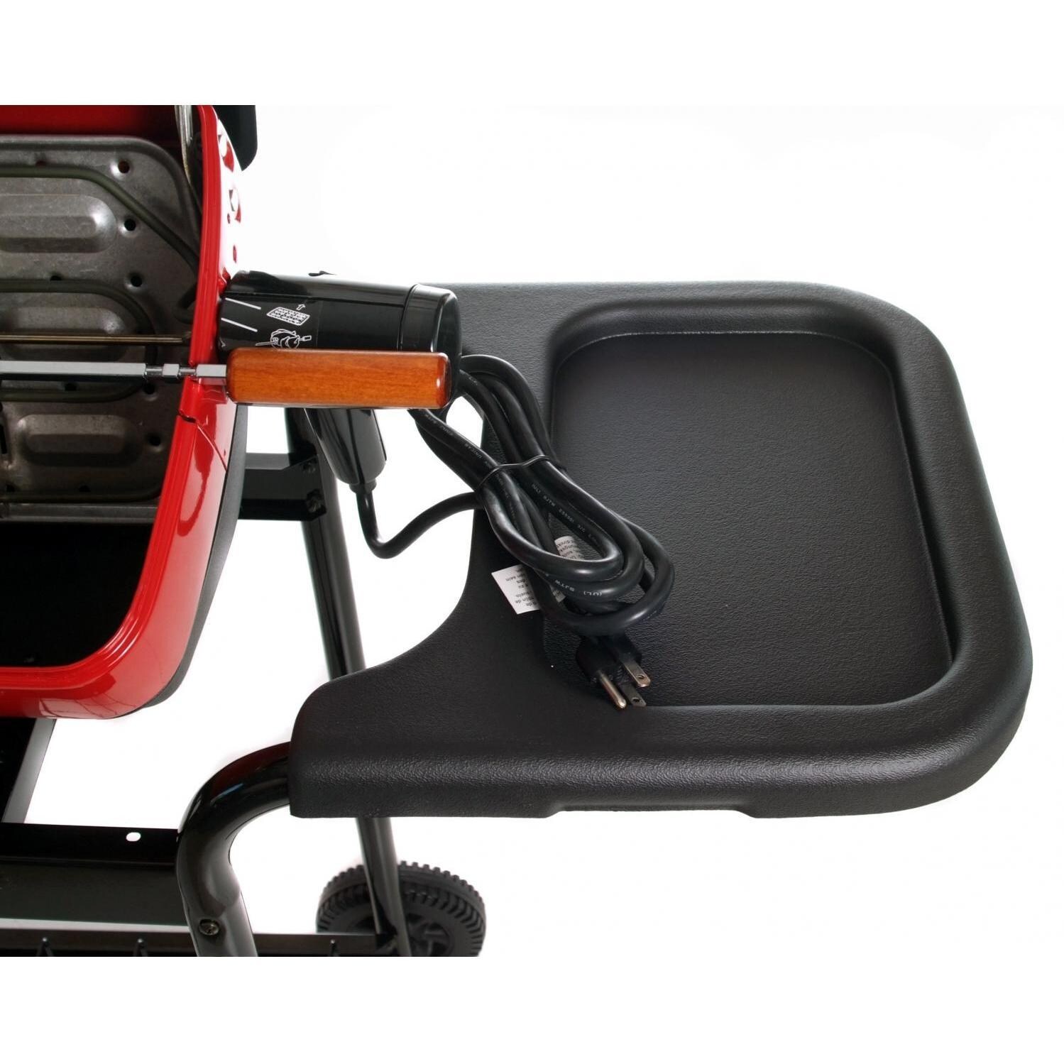 Americana by Meco Electric Grill With Rotisserie And Plastic Side Trays - Side Shelf with Controls thumbnail