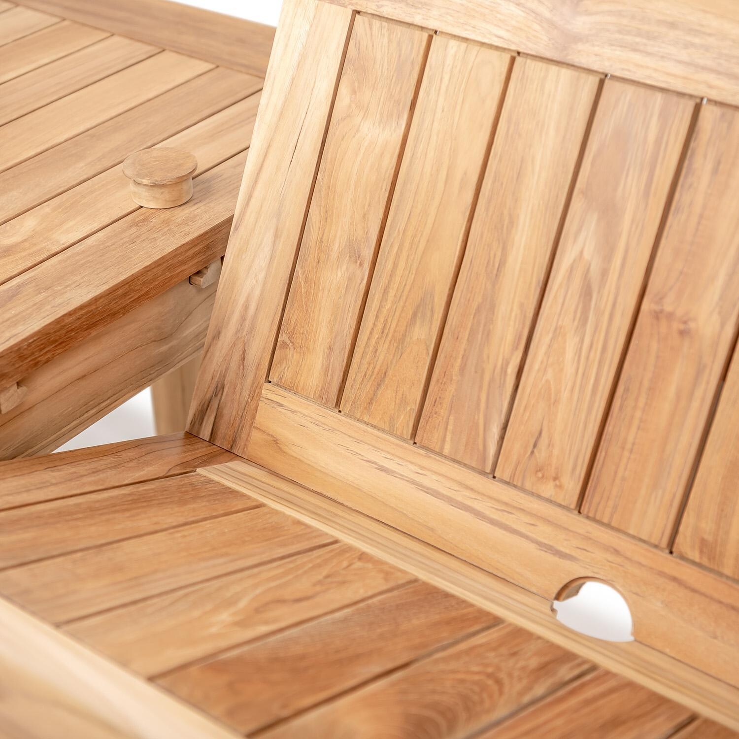 Teak + Table Paros/Cayman Expansion 9 Piece Dining Set - Expansion Detail - Detail thumbnail