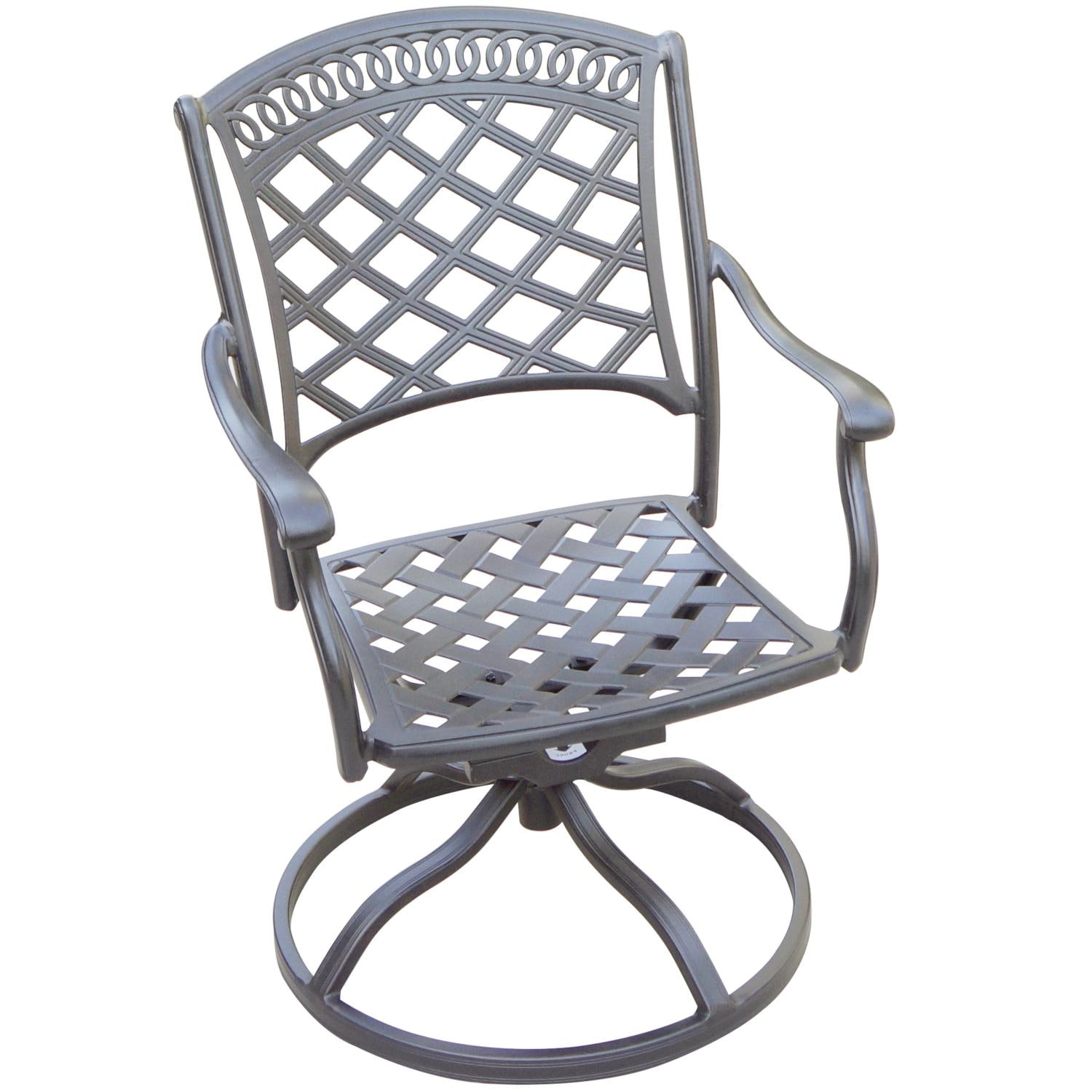 Darlee 201030-11PC-60LE Sedona 11 Piece Cast Aluminum Patio Dining Set W/ 92 X 42 Inch Rectangular Extension Table & Sesame Cushions - Swivel Rocker Dining Chair Frame thumbnail