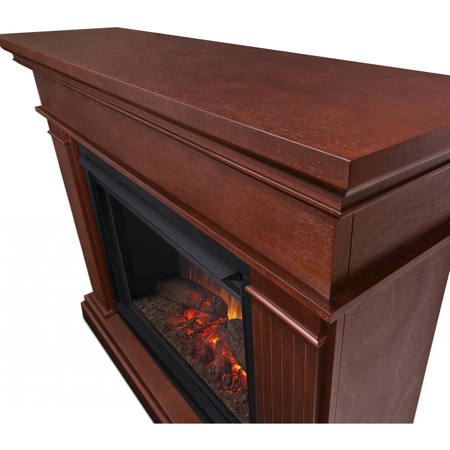 Real Flame 8070EDE Kennedy Grand 55Inch Electric Fireplace With Mantel Dark Espresso BBQGuys