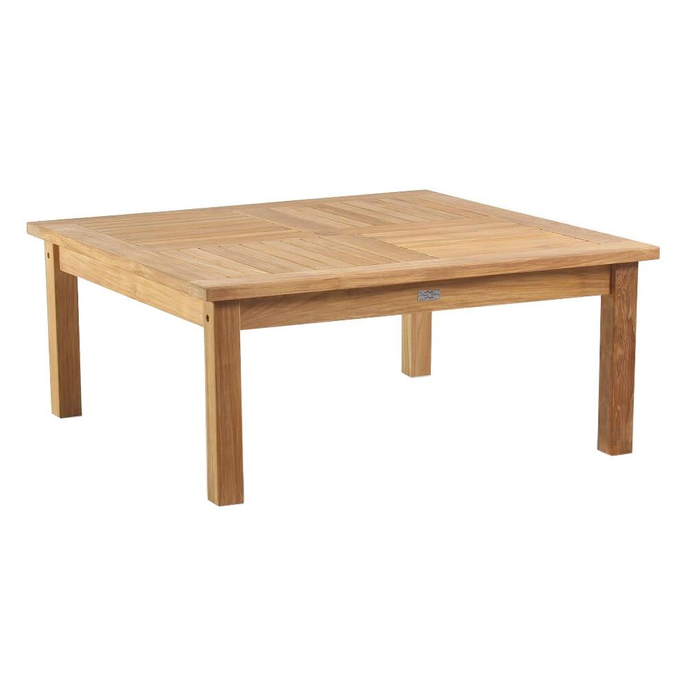Classic 42 Inch Square Teak Patio Coffee Table By Douglas Nance